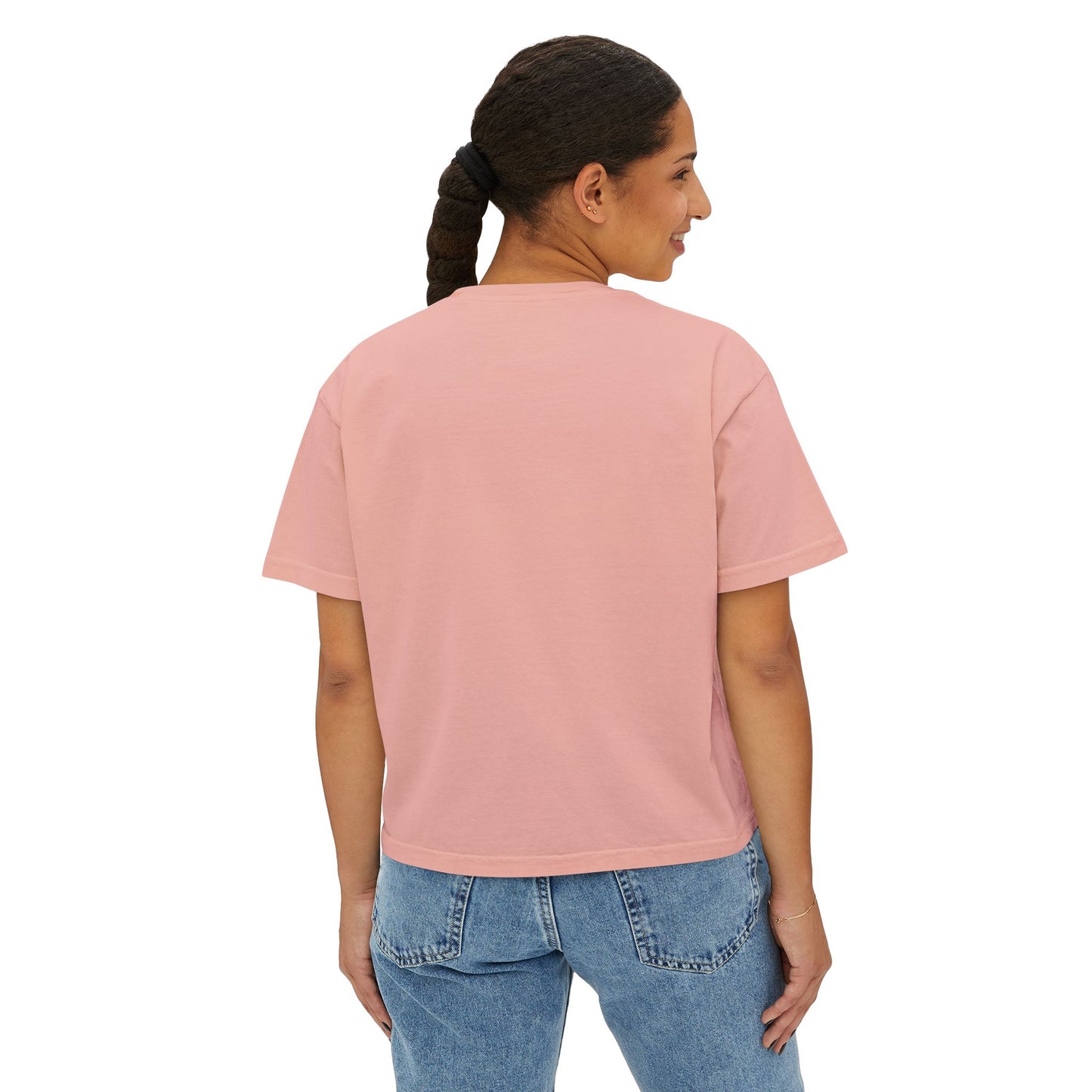 Cosmic Graphic Women's Boxy Tee - Boho Vibes, Perfect for Festivals, Casual Wear, Gifts, and Spiritual Celebrations