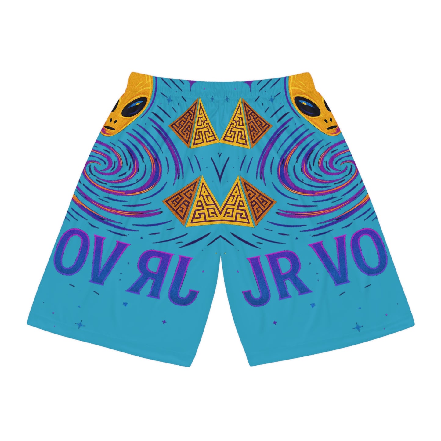Vortex Alien Basketball Shorts - Fun Sportswear, Athletic Gear, Unisex Activewear, Summer Swimwear, Casual Streetwear