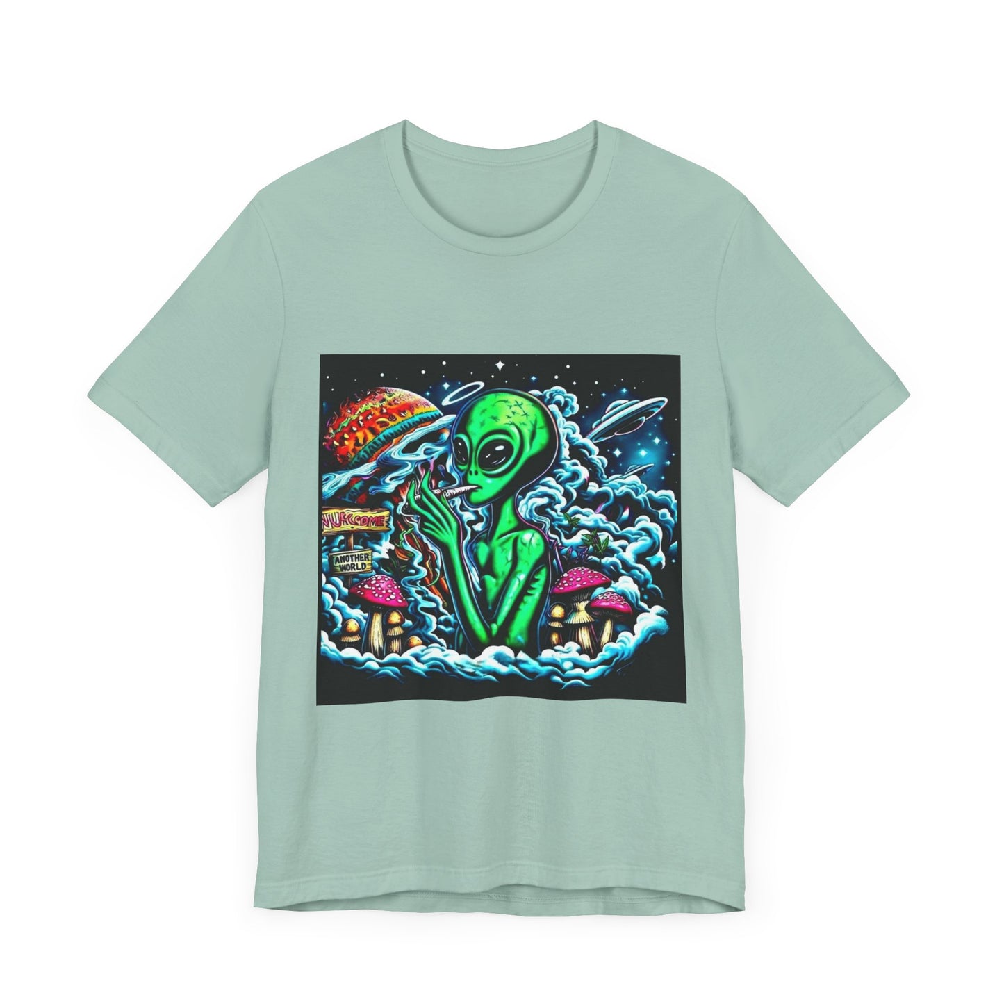 Alien Vibes Unisex Tee, Retro Alien Shirt, UFO Graphic Tee, Cute Space T-Shirt, Gift for Sci-Fi Lovers