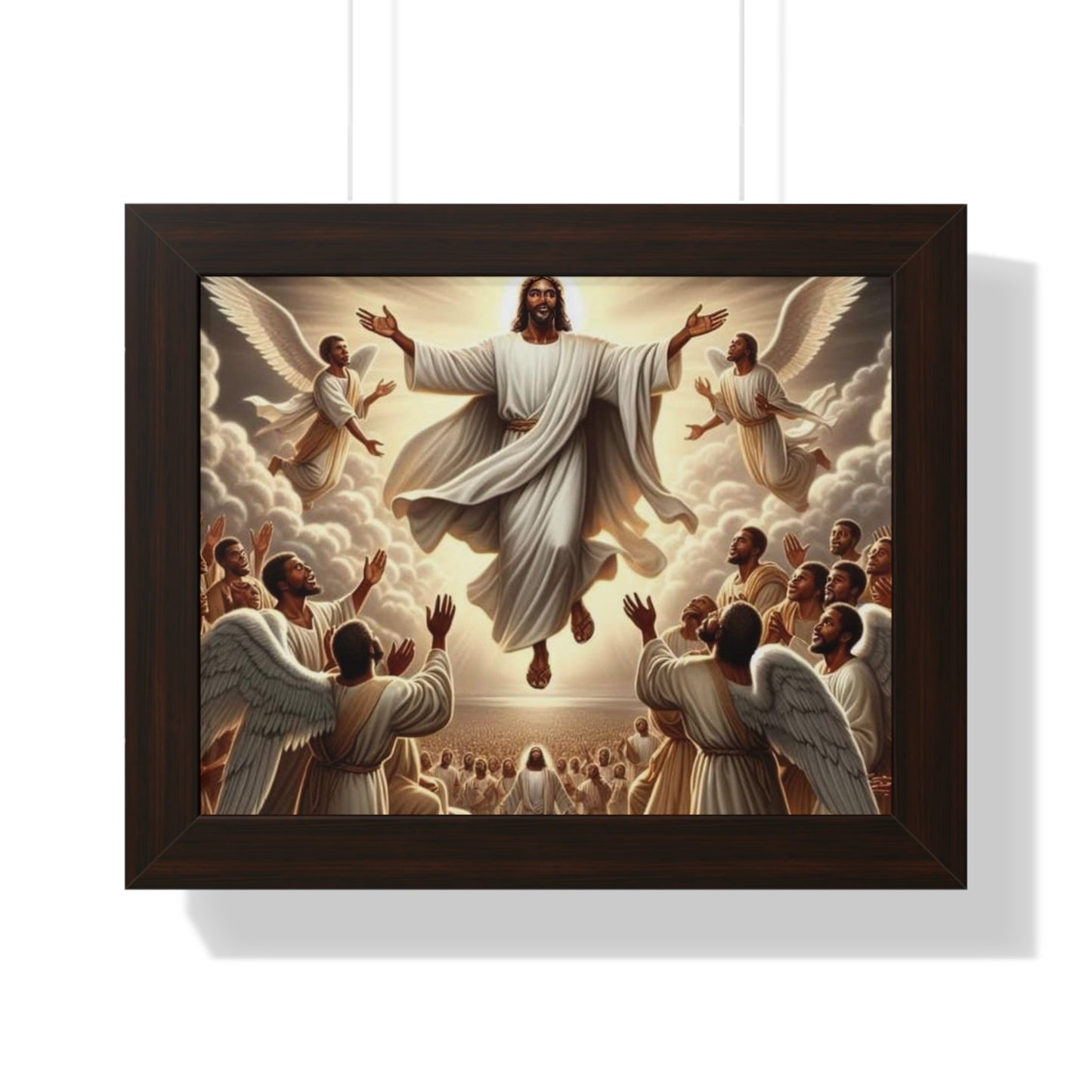 Framed Inspirational Religious Poster, Spiritual Artwork, Christian Home Decor, Gift for Faith, Wall Art for Church or Sanctuary