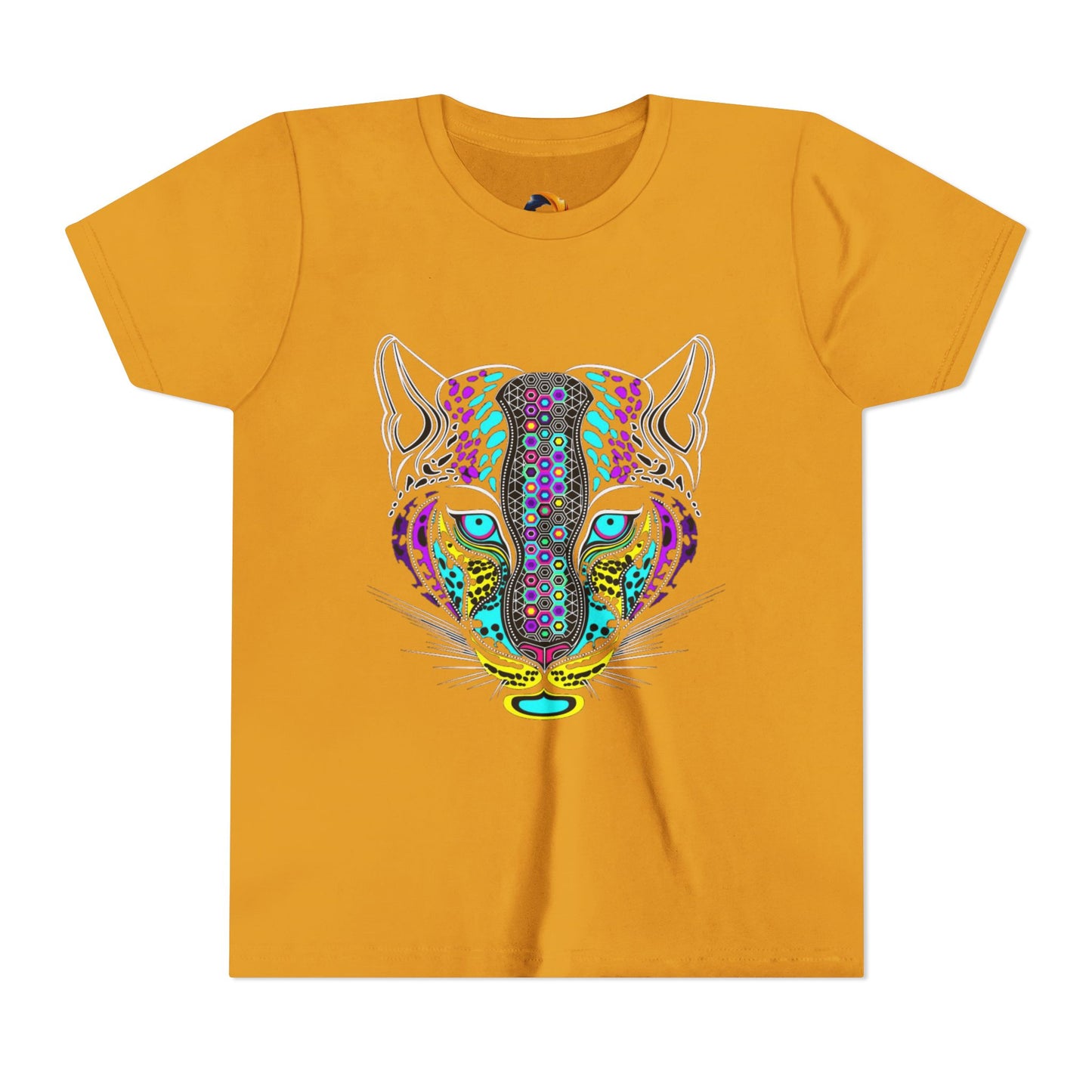 Colorful Tiger Youth Tee, Trendy Kids Shirt, Animal Lover Gift, Fun Birthday Apparel, Unique Graphic Tee