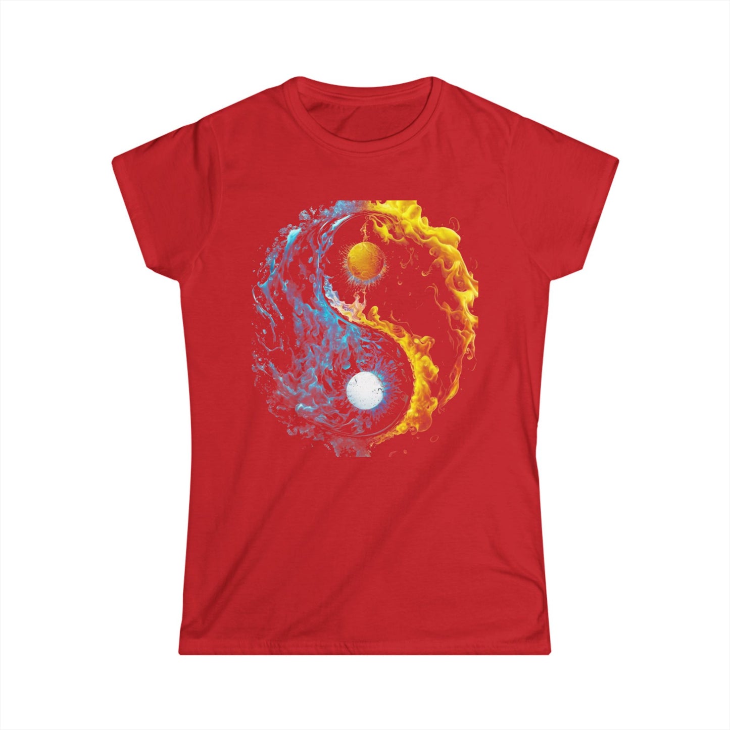 Yin Yang Watercolor Tee - Relaxed Vibe Women's Shirt for Mindfulness, Spirituality, Yoga, Birthday Gift, Everyday Wear