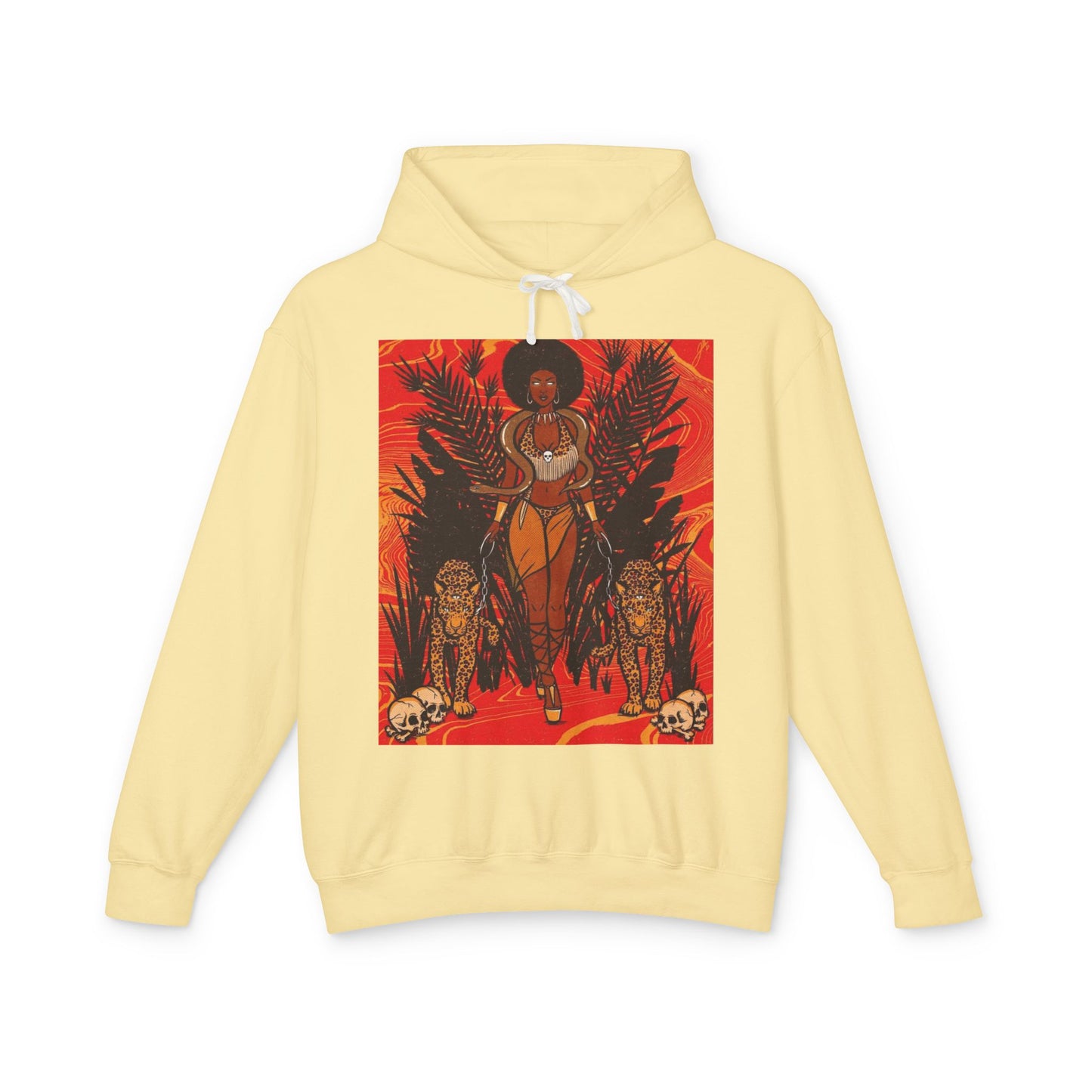 Bold Jungle Vibes Unisex Lightweight Hooded Sweatshirt