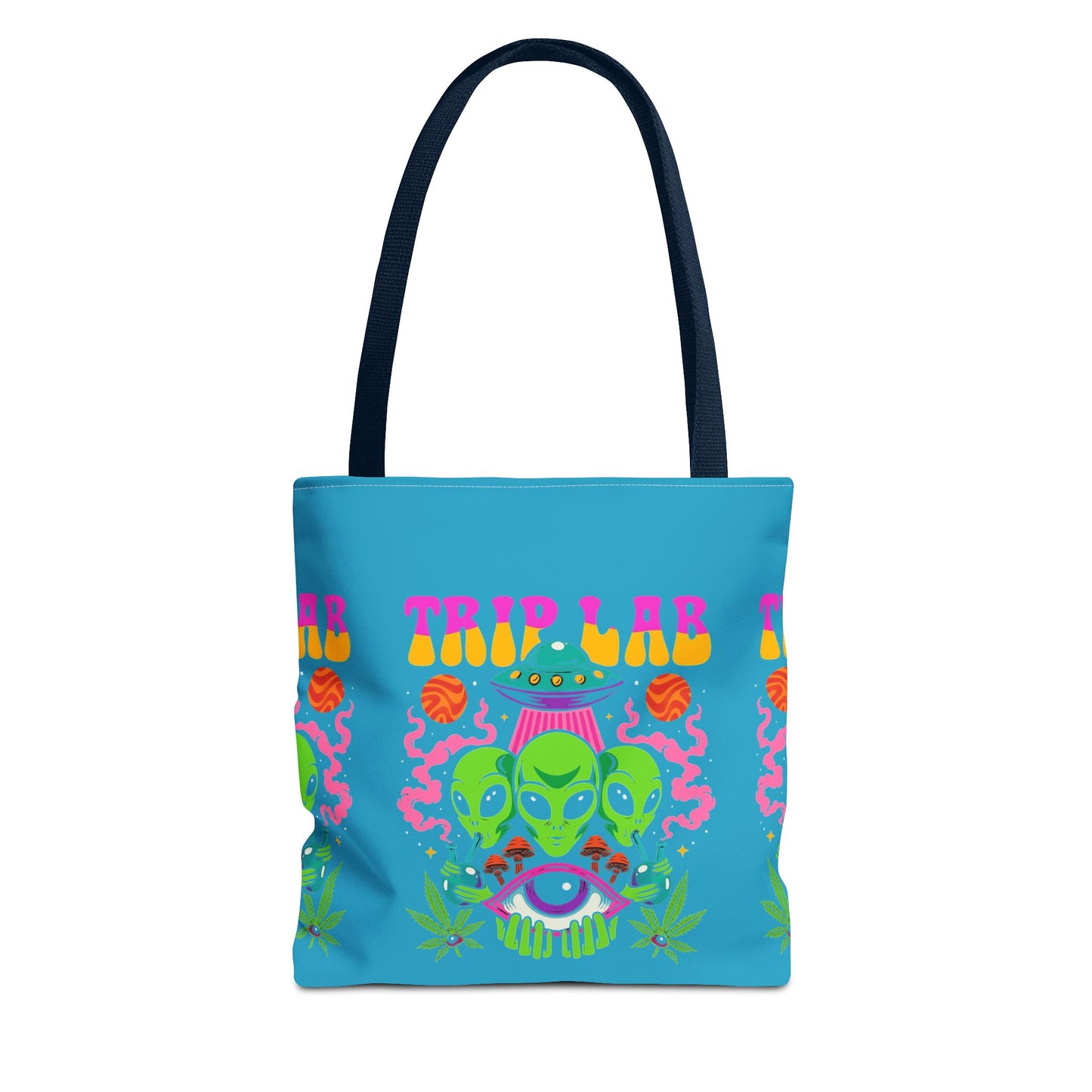 Colorful AOP Tote Bag with Casual Vibe, Ideal for Beach Days, Shopping, Festivals, or Gifts, Featuring 'TRIP LAR' Design