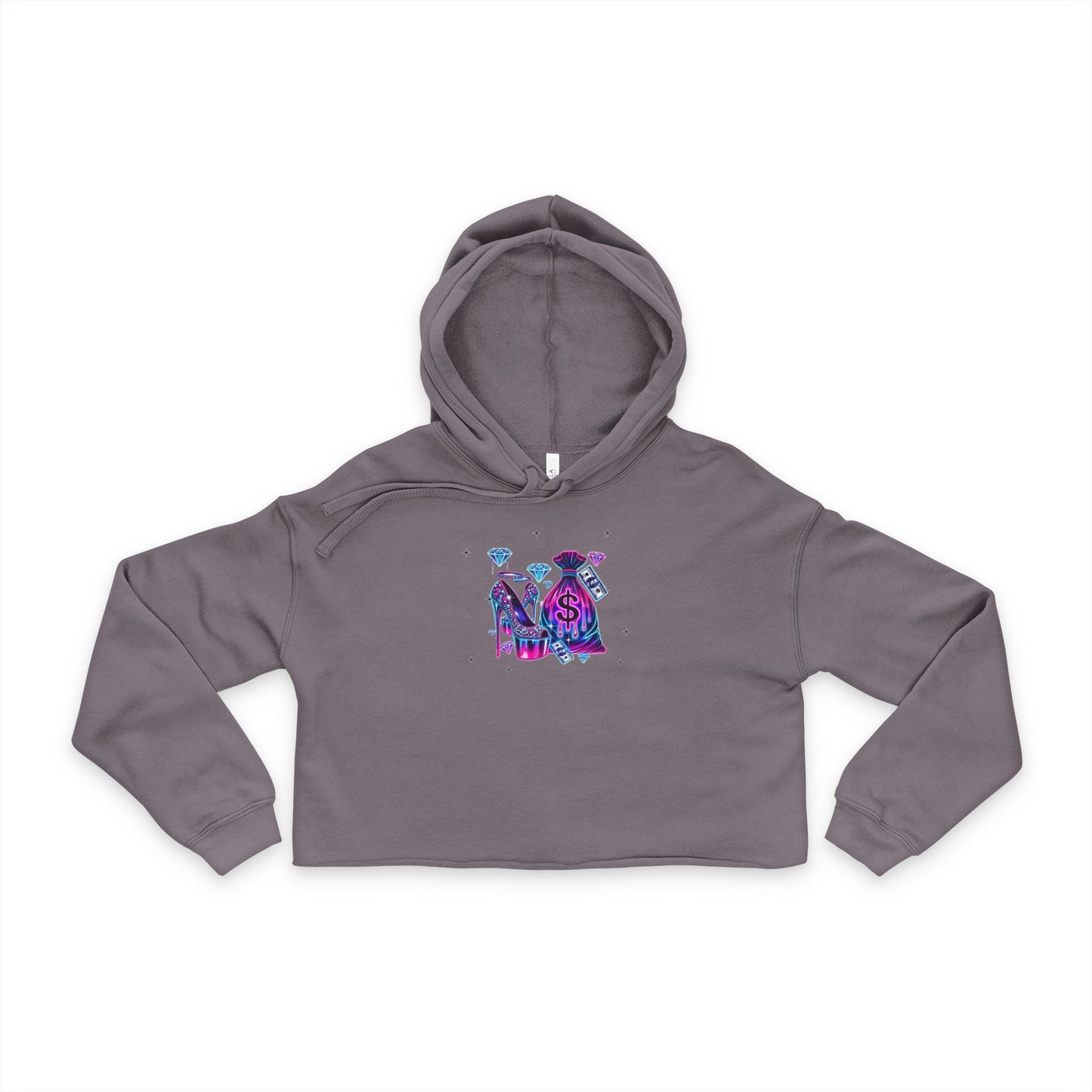 Chic Floral Women's Cropped Hoodie, Stylish Sweatshirt, Trendy Activewear, Perfect Gift for Her, Casual Fashion Statement