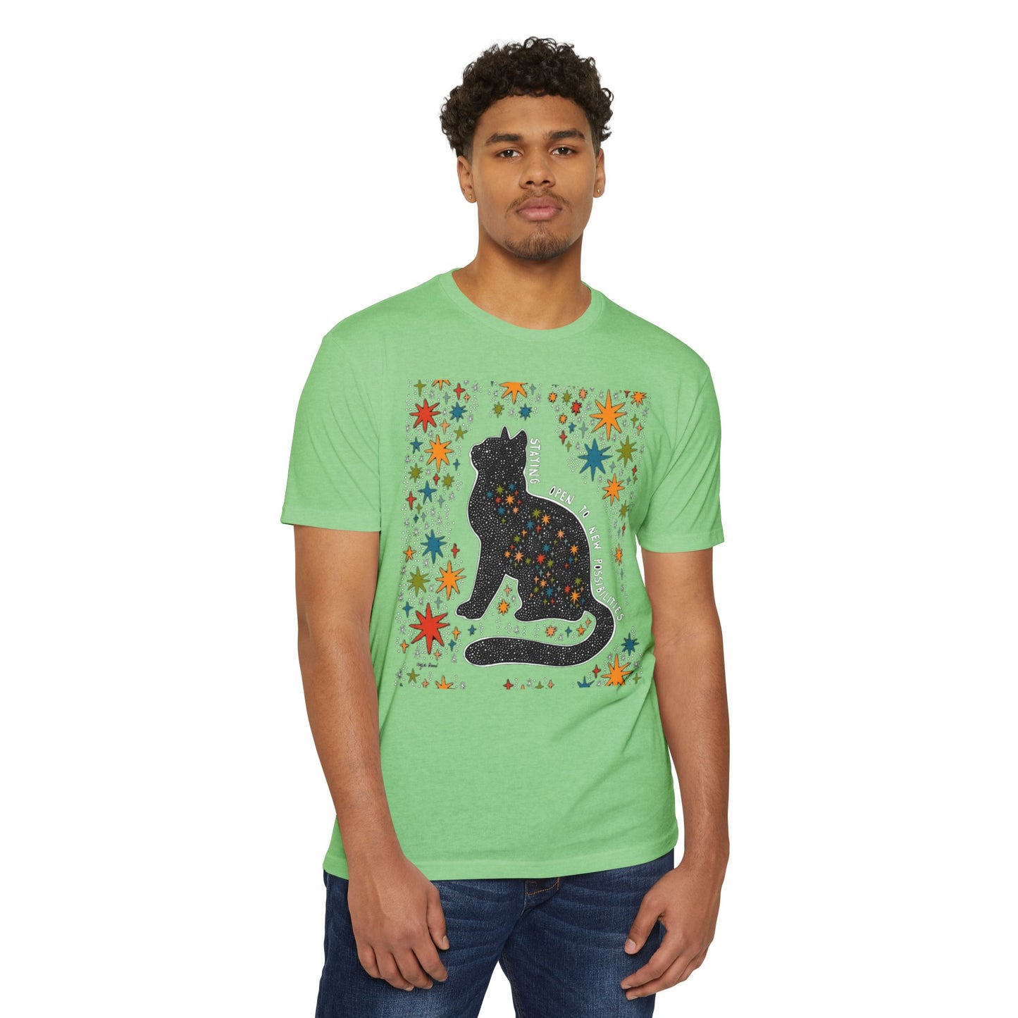 Whimsical Cat Graphic Unisex T-Shirt | Cute Art Tee, Cat Lover Gift, Animal T-Shirt, Fun Casual Wear, Comfortable Summer Top