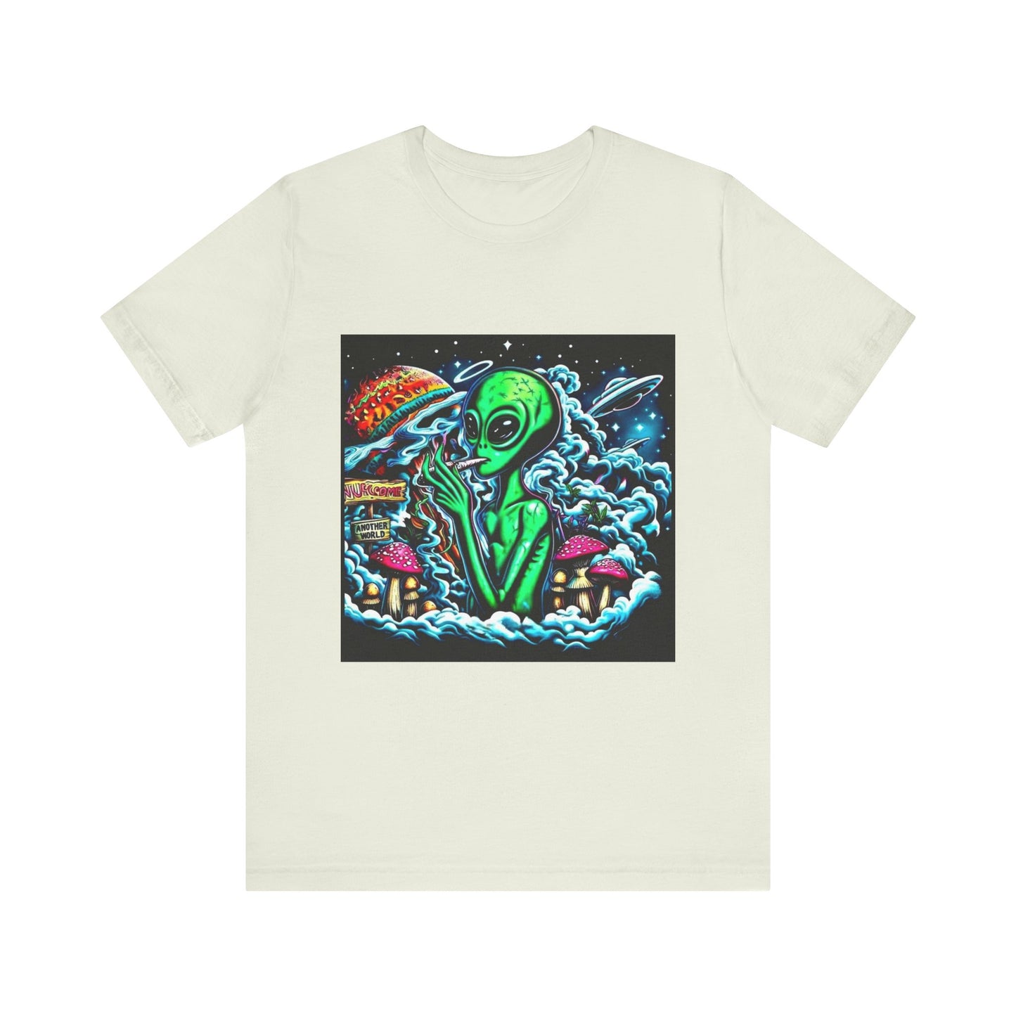 Alien Vibes Unisex Tee, Retro Alien Shirt, UFO Graphic Tee, Cute Space T-Shirt, Gift for Sci-Fi Lovers