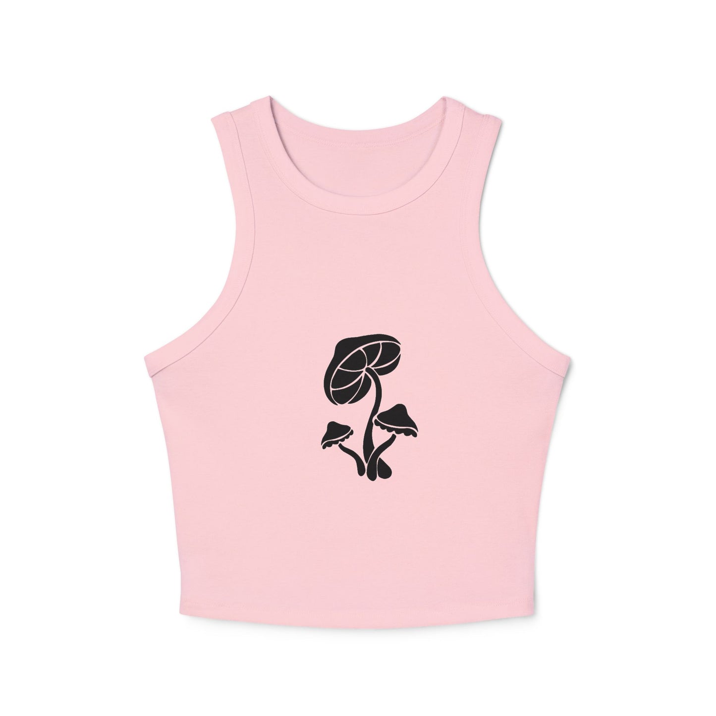 Retro Floral Women's Micro Rib Racer Tank Top, Casual Summer Top, Boho Style Shirt, Gift for Her, Festival Wear, Comfortable Layering