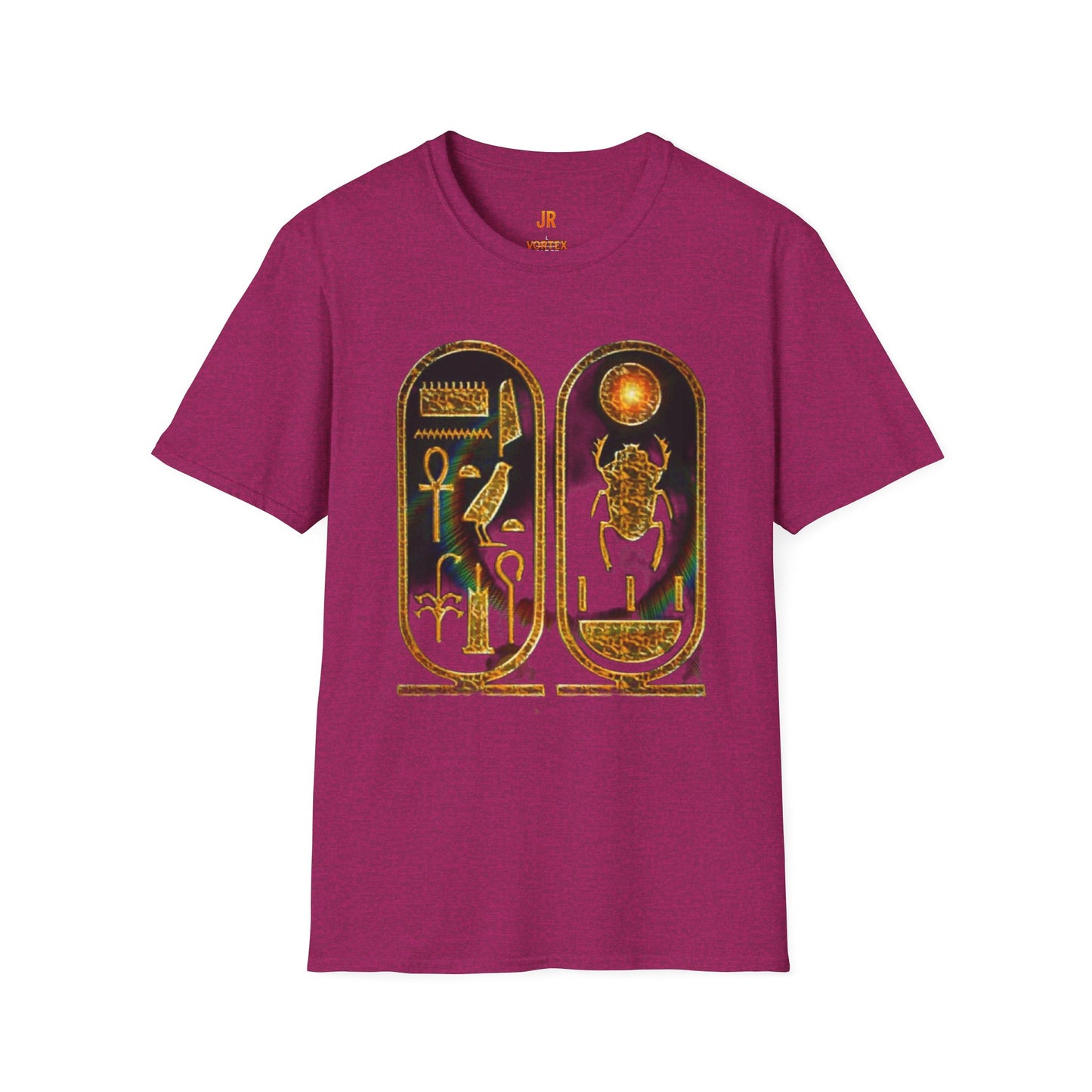 Vintage Egyptian Art Unisex Softstyle T-Shirt - Retro Graphic Tee, Unisex Casual Wear, Unique Gift for History Lovers, Summer Essential