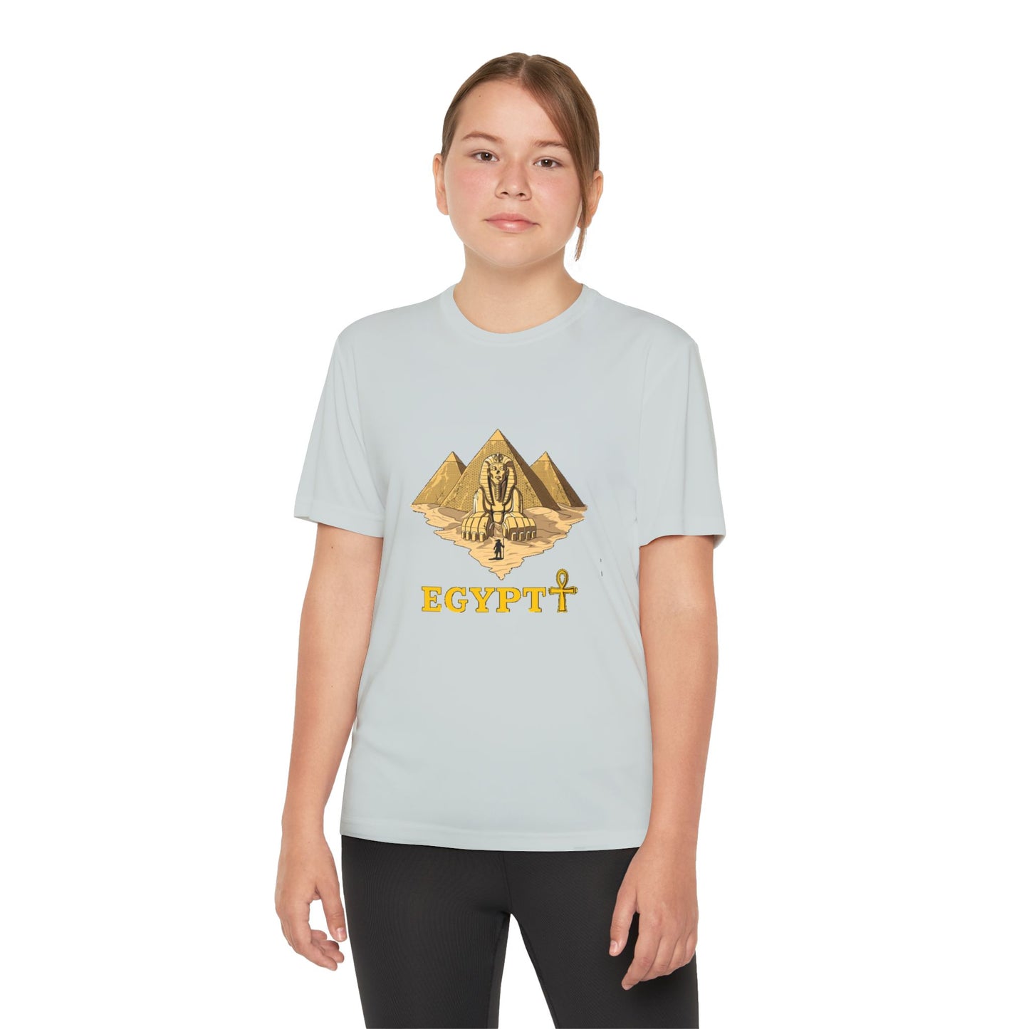 Egyptian Pyramid Youth Tee, Cool Shirt for Kids, Vintage Style Cotton Top, Gift for Birthdays, Travel Enthusiasts, Summer Wear