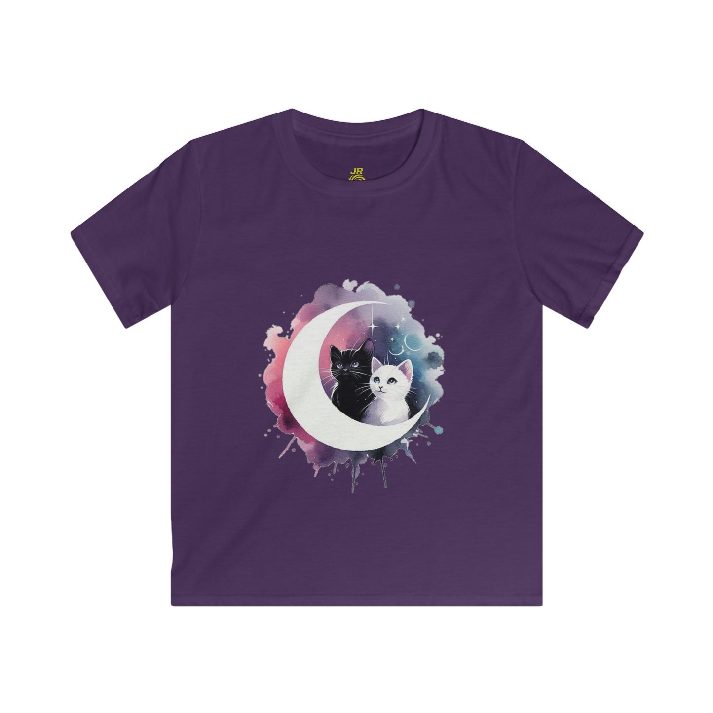 Celestial Cat Kids Tee, Cute Tee for Cat Lovers, Space Theme Kids Shirt, Gift for Birthdays, Animal Lover Apparel, Cosmic Print Top