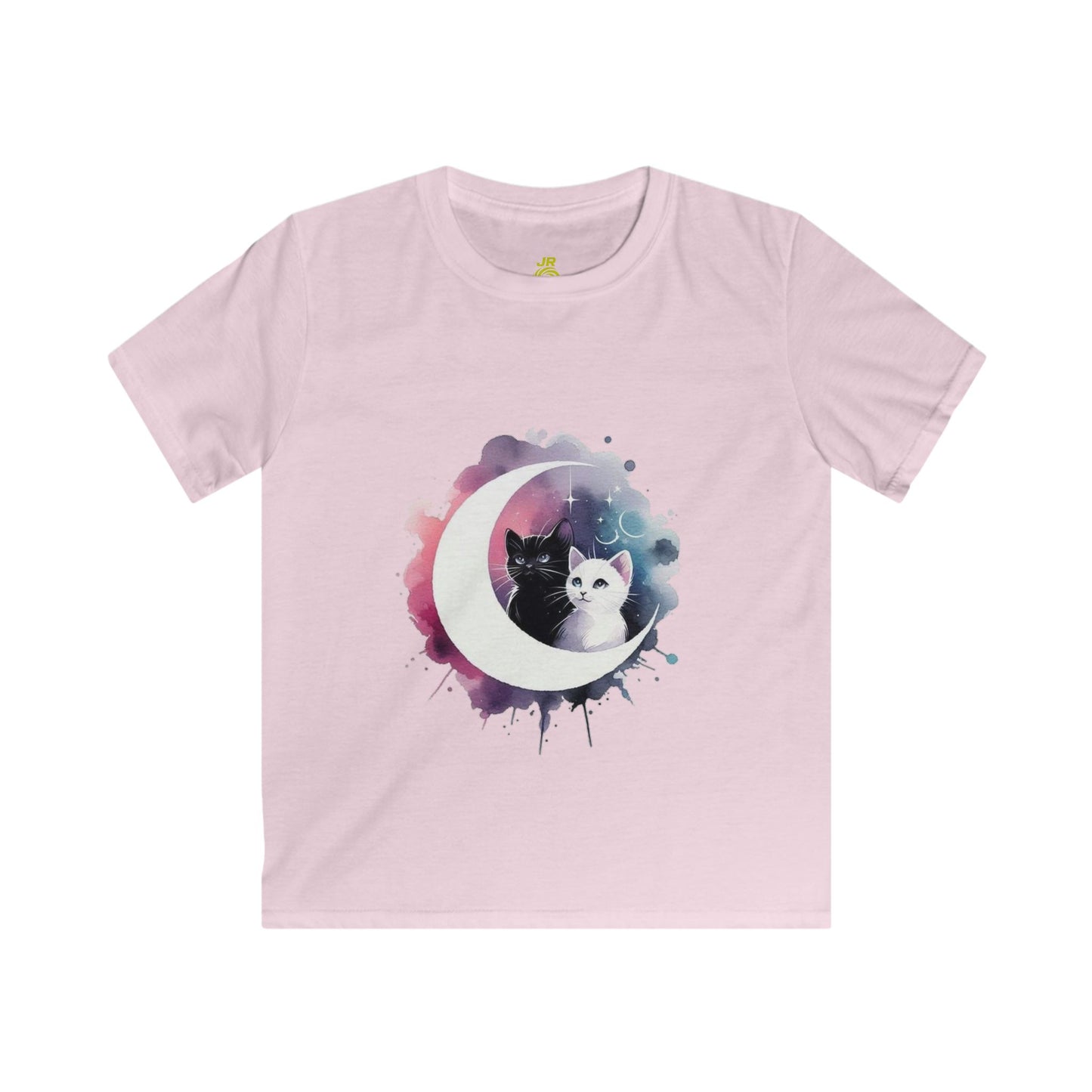 Celestial Cat Kids Tee, Cute Tee for Cat Lovers, Space Theme Kids Shirt, Gift for Birthdays, Animal Lover Apparel, Cosmic Print Top