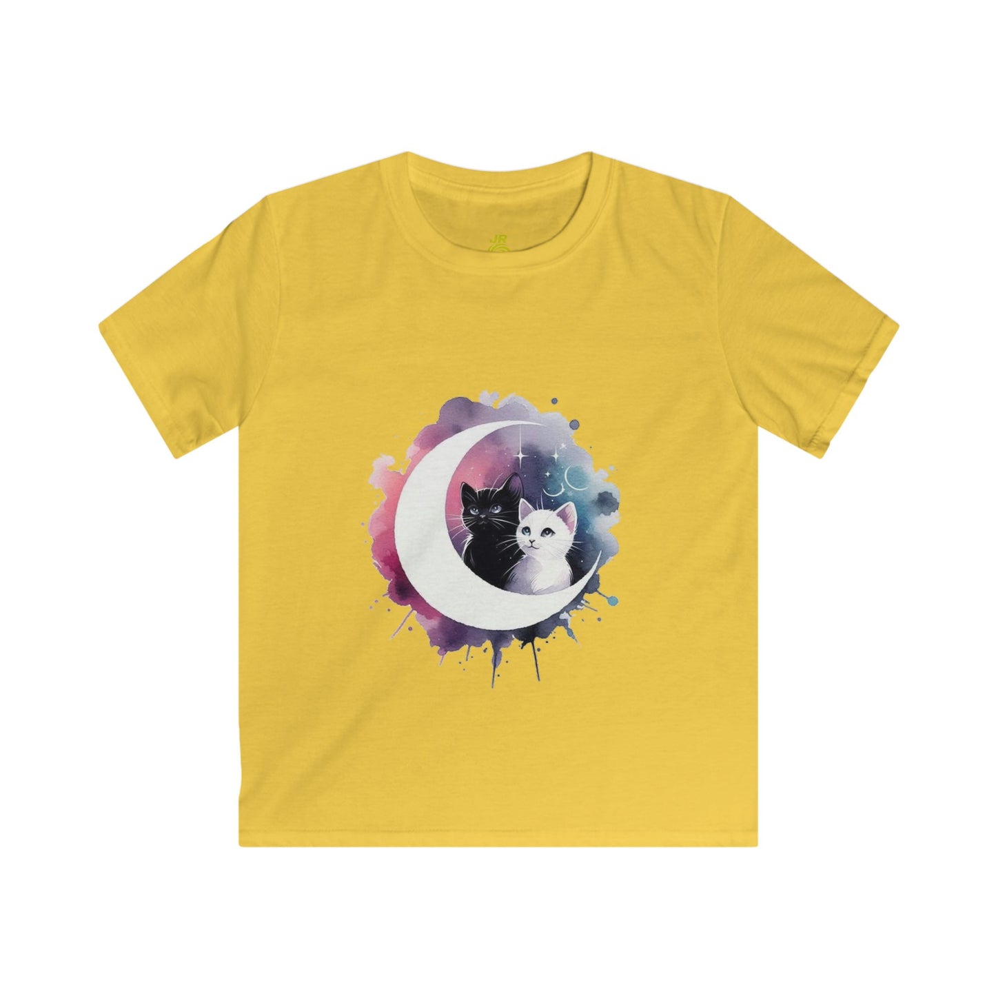 Celestial Cat Kids Tee, Cute Tee for Cat Lovers, Space Theme Kids Shirt, Gift for Birthdays, Animal Lover Apparel, Cosmic Print Top