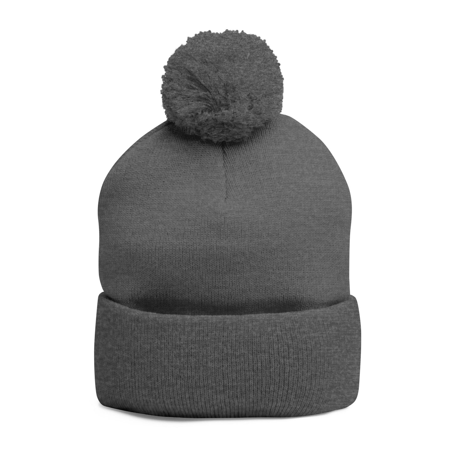 Cozy Embroidered Pom-Pom Knit Cap, Winter Hat for Men & Women, Holiday Gift Beanie, Cute Knitted Cap, Casual Headwear