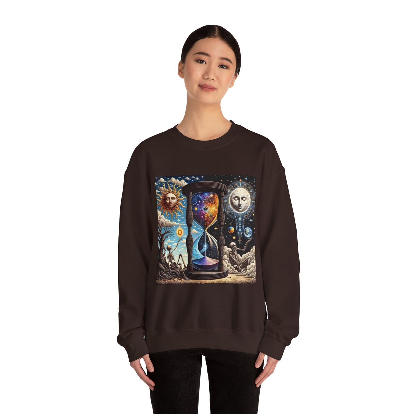 Cosmic Hourglass Sweatshirt, Unisex Heavy Blend Crewneck Sweatshirt, Astrology Sweatshirt, Celestial Sweatshirt, Gift for Space Lovers, Cool