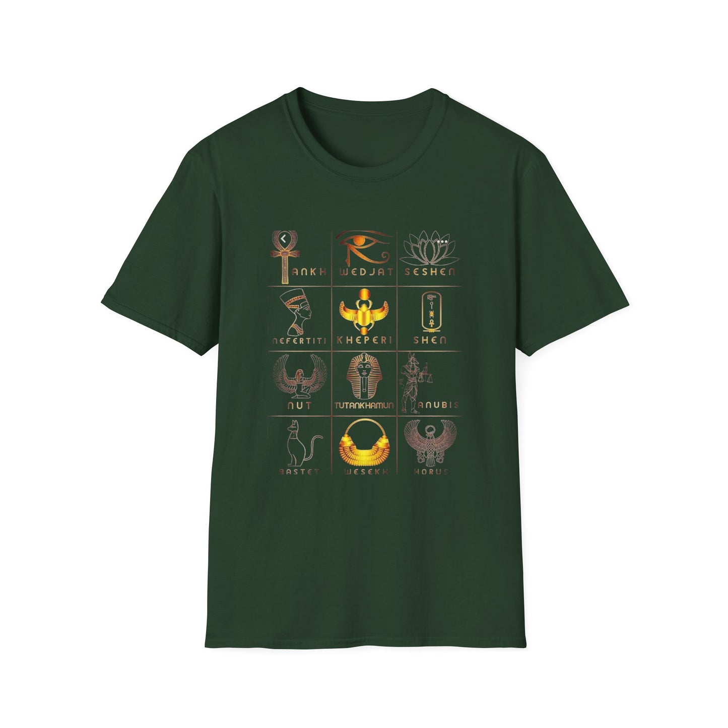Egyptian Mythology Graphic Tee, Unisex Softstyle T-Shirt, Vintage Aesthetic Shirt, Gift for History Buffs, Astrology Summer Wardrobe