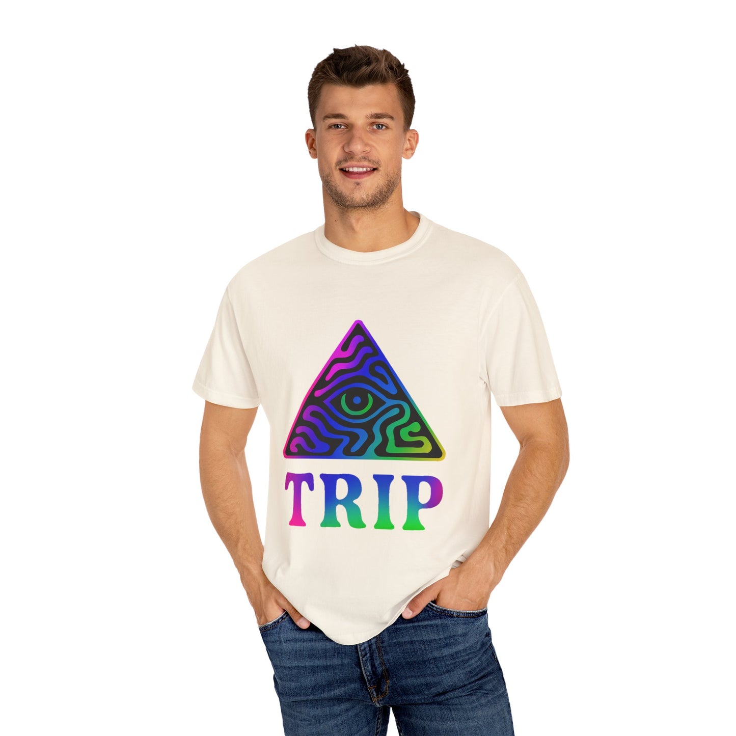 Psychedelic Trip T-Shirt, Unisex Graphic Tee, Retro Vibe Shirt, Festival Wear, Gift for Creative Souls