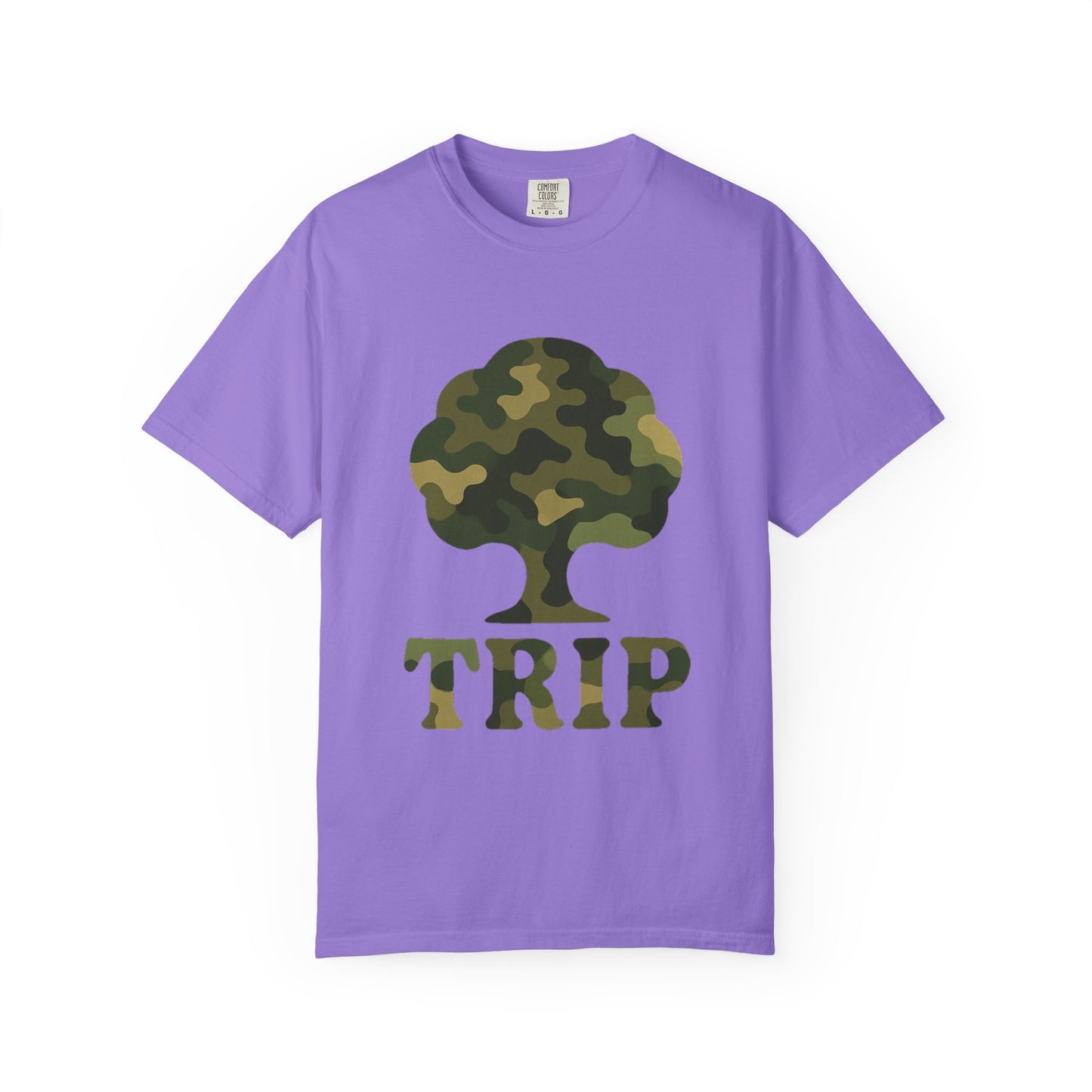 Camo Tree Trip T-Shirt - π Unisex Casual Tee, Nature Lover Gift, Adventure Wear, Outdoor Enthusiast, Travel Apparel