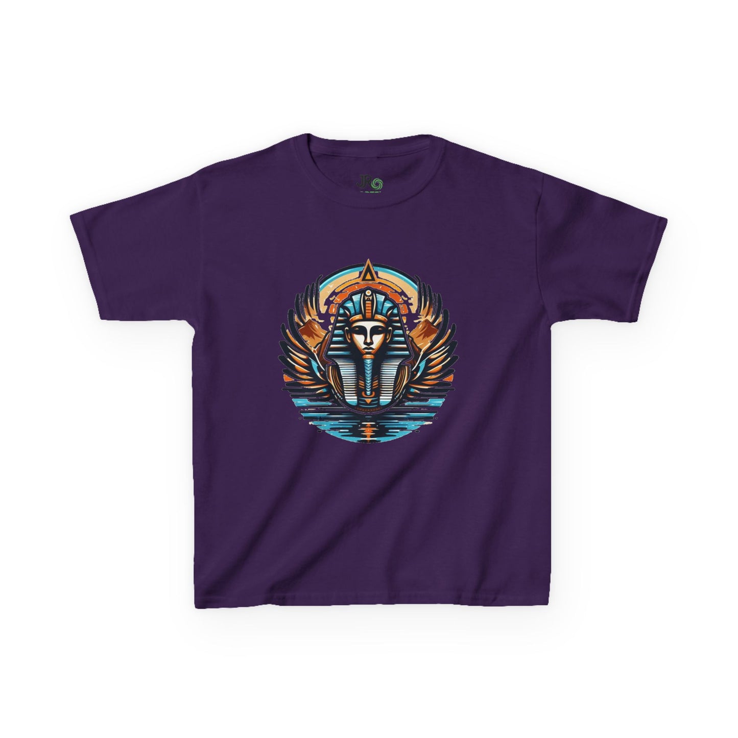 Pharaohs & Wings Tee - Kids Heavy Cotton™ Tee, Fun Egyptian Style Tee, Unique Kids Shirt, Birthday Gift, Adventure Tee