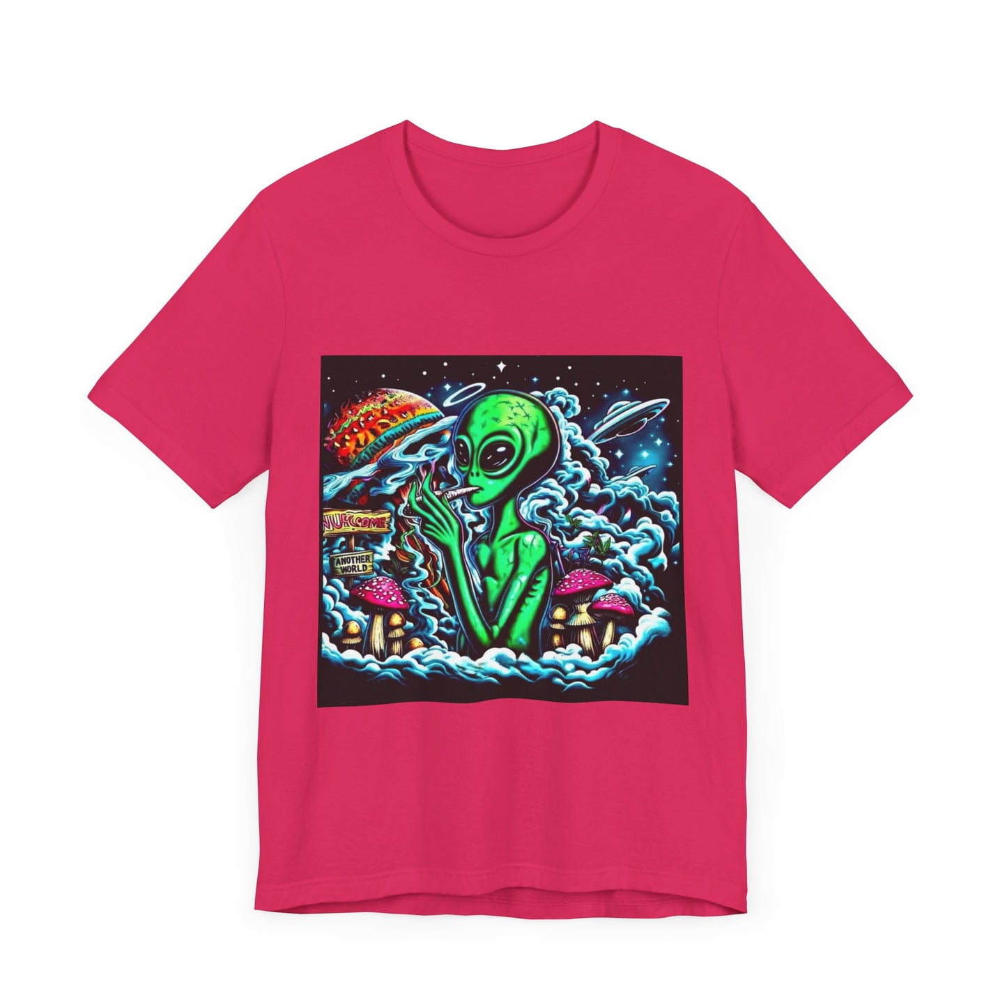 Alien Vibes Unisex Tee, Retro Alien Shirt, UFO Graphic Tee, Cute Space T-Shirt, Gift for Sci-Fi Lovers