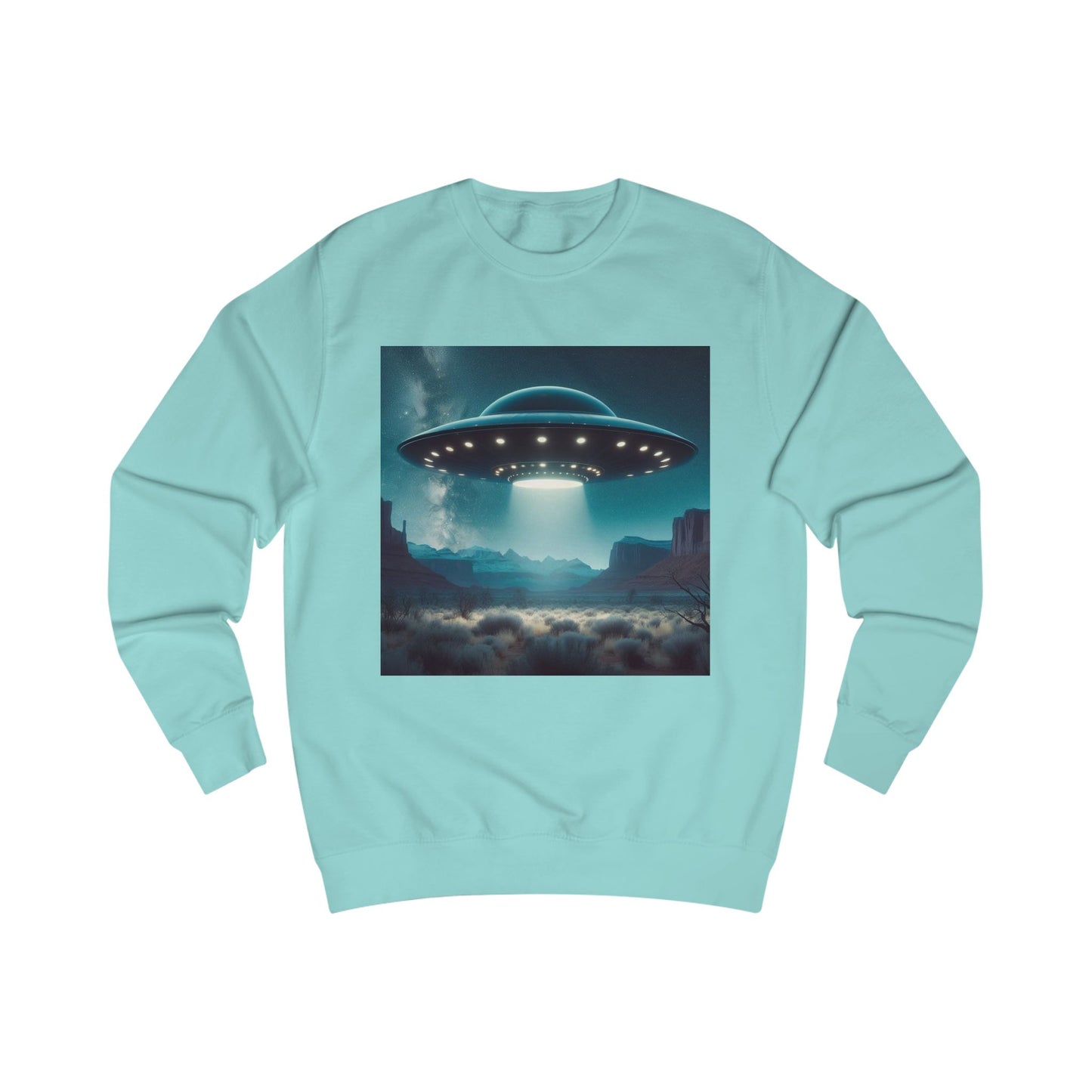 Cosmic UFO Unisex Sweatshirt | Fun Sci-Fi Apparel for Space Lovers, Perfect for Gift, Casual Wear, Fall Days, Geek Fashion
