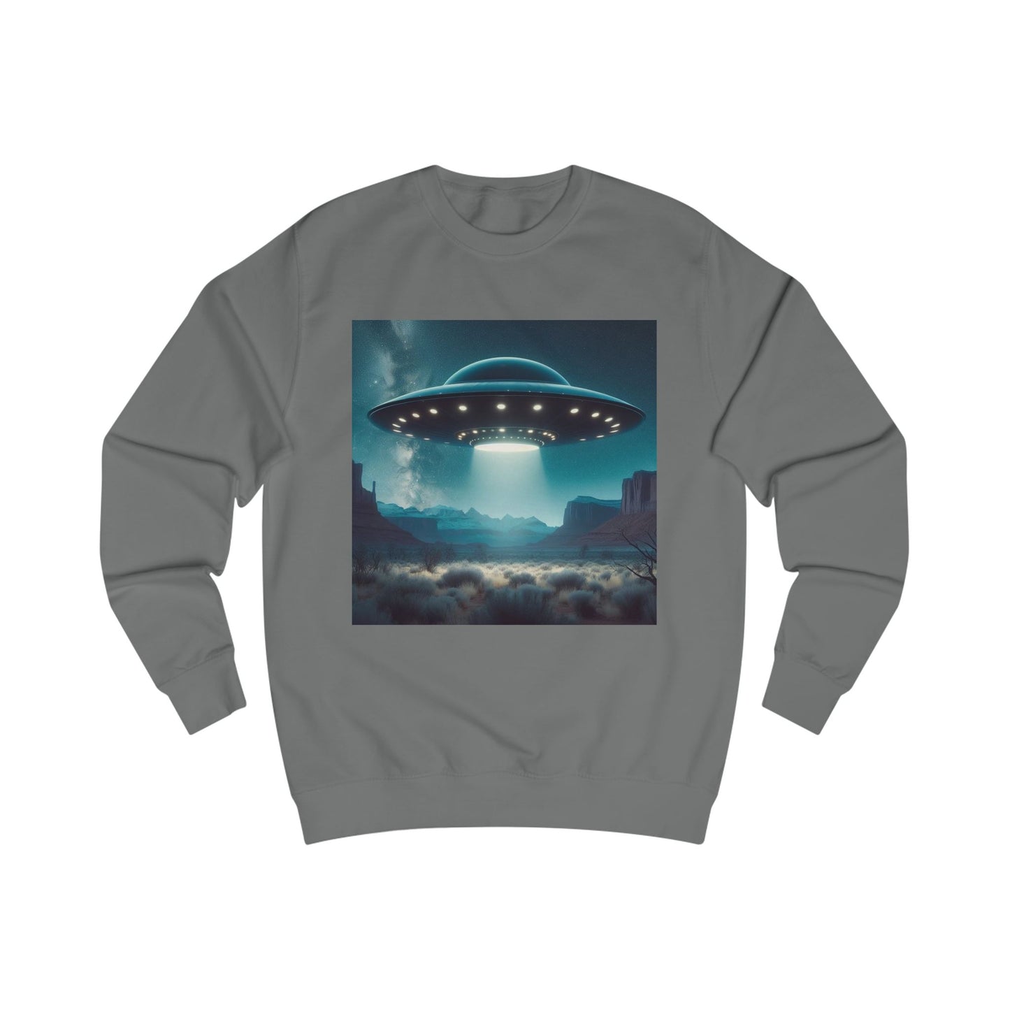 Cosmic UFO Unisex Sweatshirt | Fun Sci-Fi Apparel for Space Lovers, Perfect for Gift, Casual Wear, Fall Days, Geek Fashion