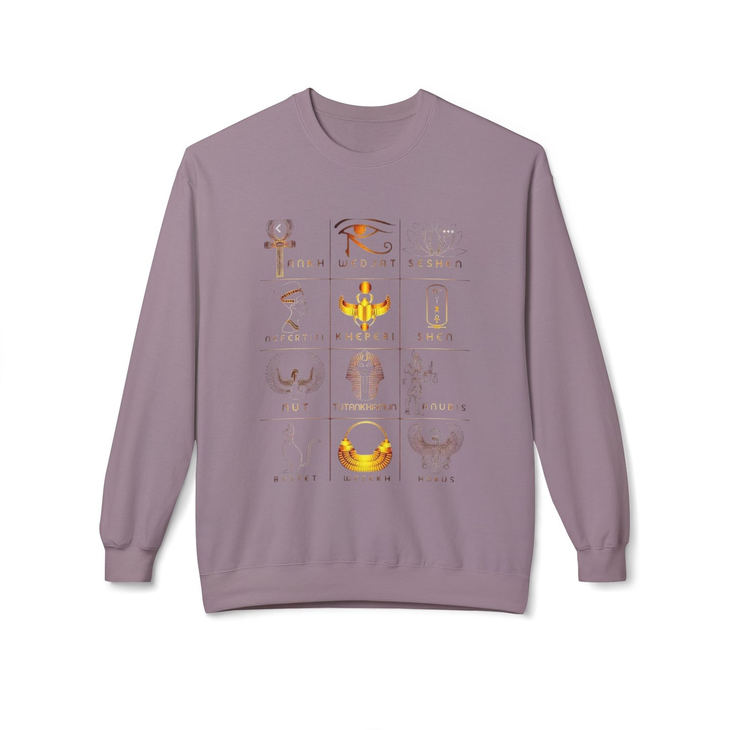Egyptian Hieroglyphs Sweatshirt, Cozy Crewneck with Ancient Symbols, Unisex Fashion for History Lovers, Gift for Birthdays & Holidays