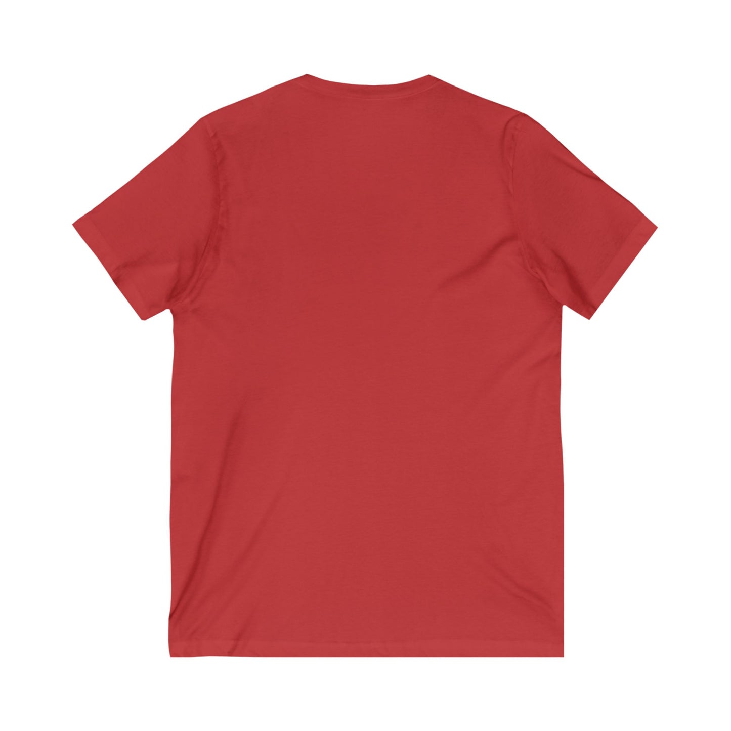 Unisex Jersey Short Sleeve V-Neck Tee red tags