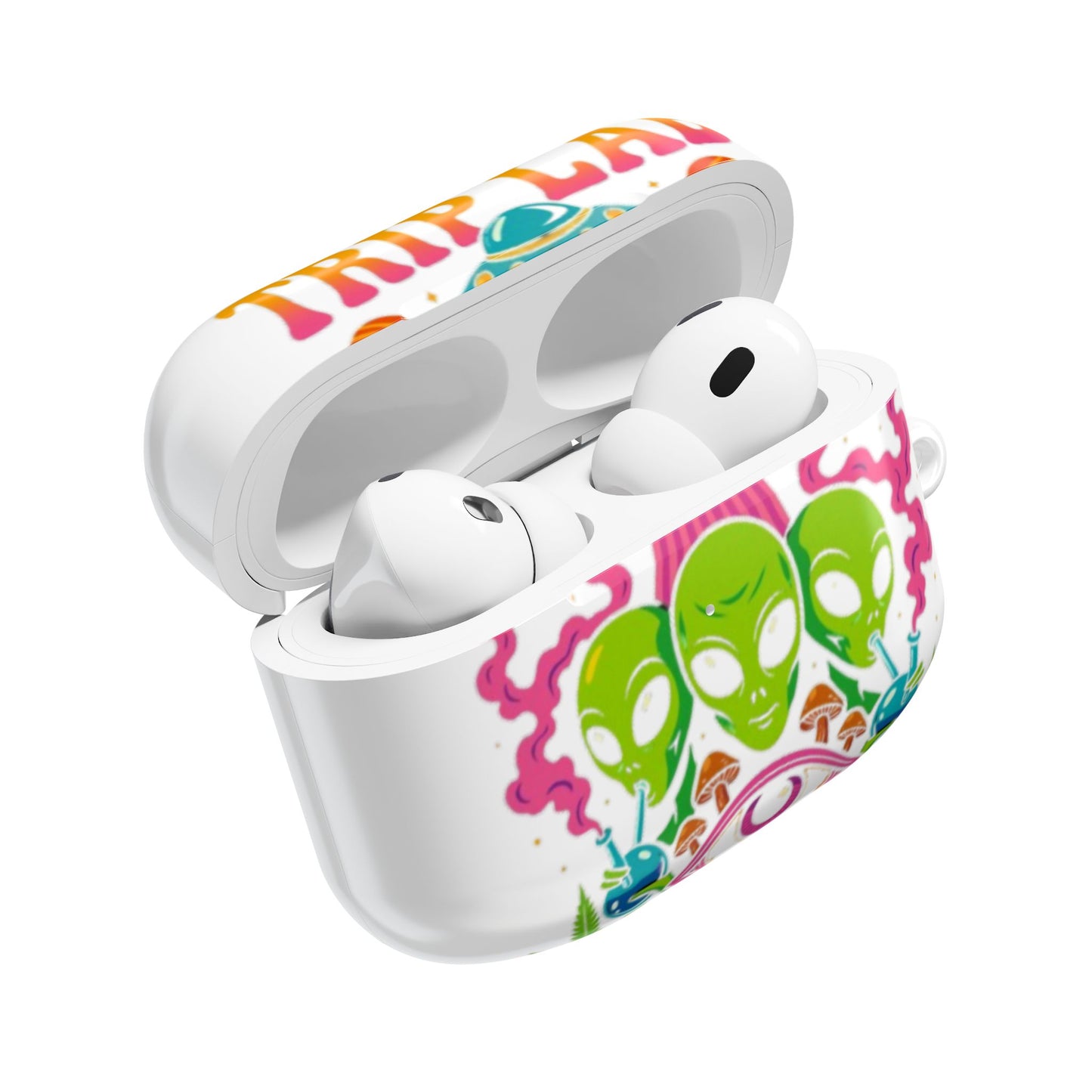 Trendy Alien AirPod Case, Cool Tech Accessory, Gift for Music Lovers, Unique Phone Accessories, Fun Aesthetic Decor, Trip Lab Design