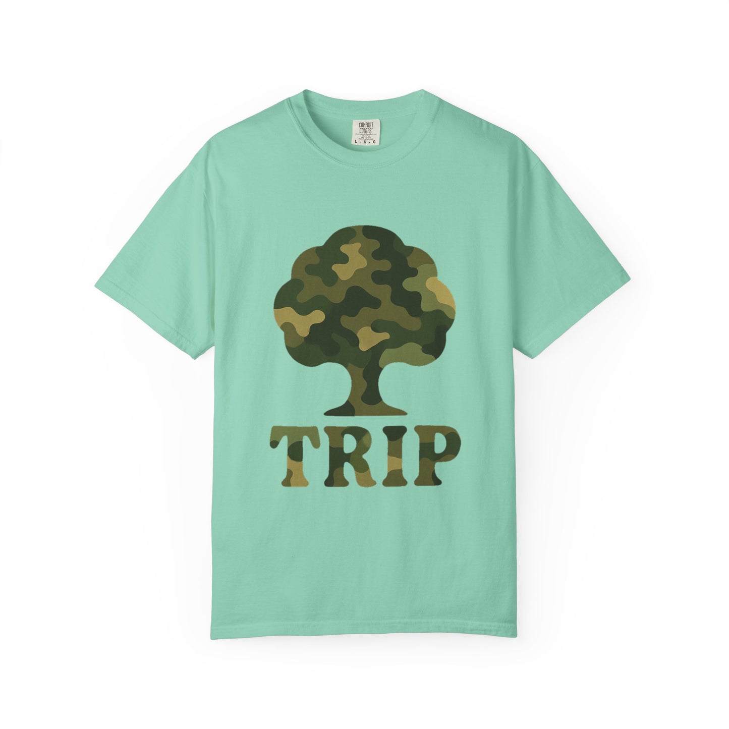 Camo Tree Trip T-Shirt - π Unisex Casual Tee, Nature Lover Gift, Adventure Wear, Outdoor Enthusiast, Travel Apparel