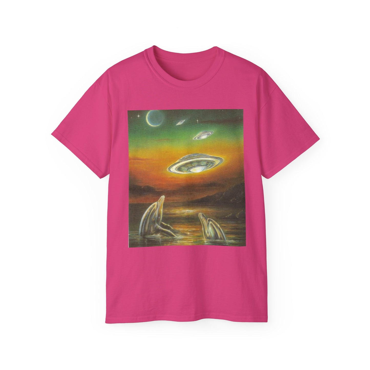 T-Shirt Dolphins UFOs Unisex Tee