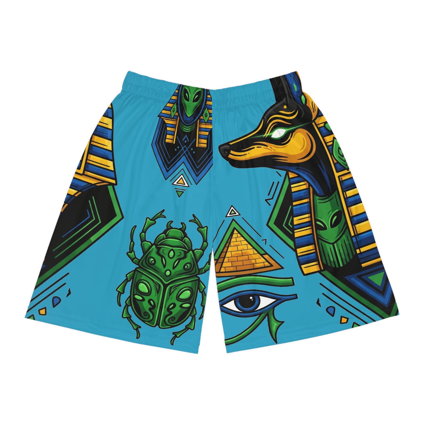 Egyptian Themed Basketball Shorts, Stylish Sportswear, Unique Workout Gear, Athleisure, Gift for Athletes, Summer Fashion