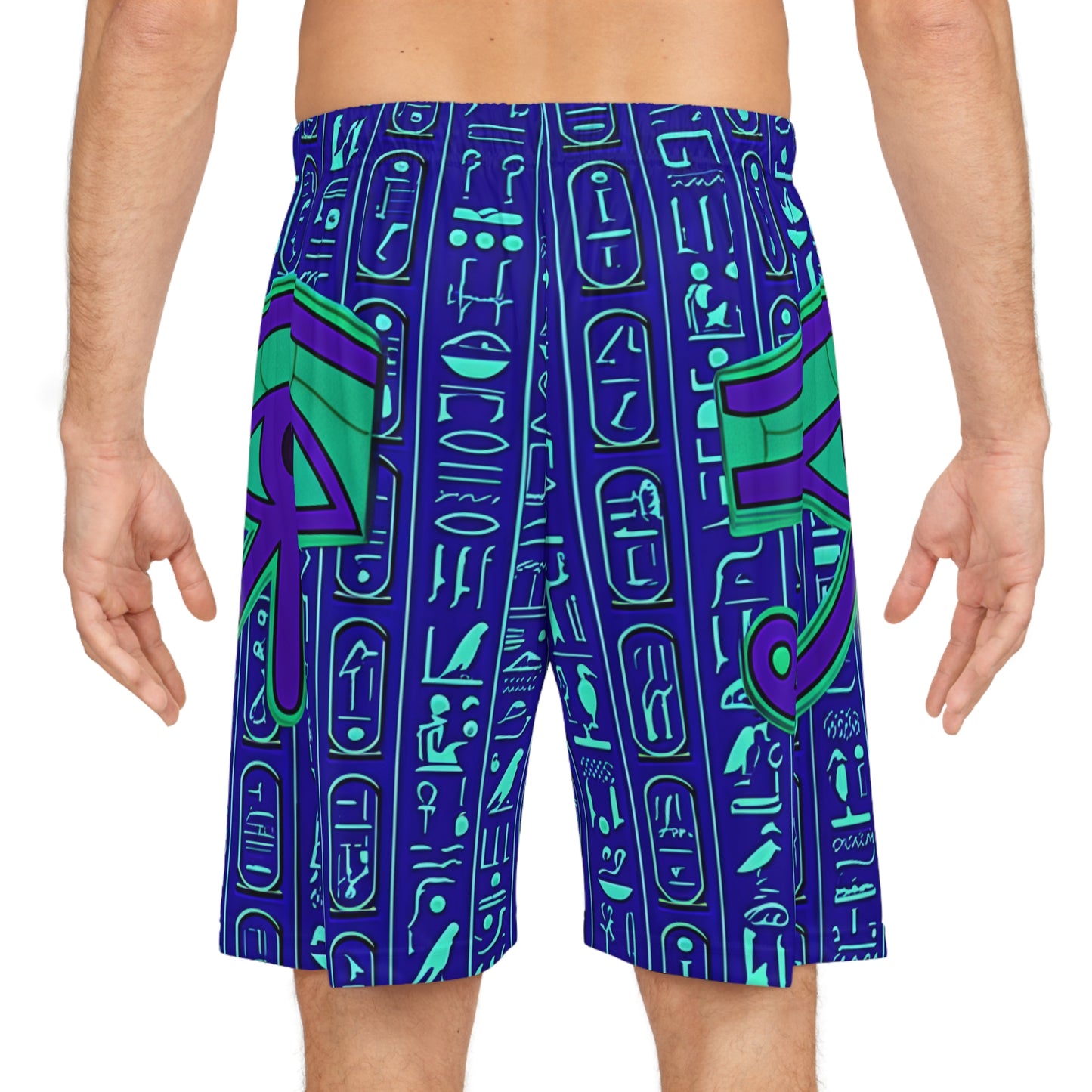 Stylish Egyptian-Themed Basketball Shorts | Unisex Athletic Wear, Sports Shorts, Summer Casual Wear, Gift for Sports Lovers, Street Style