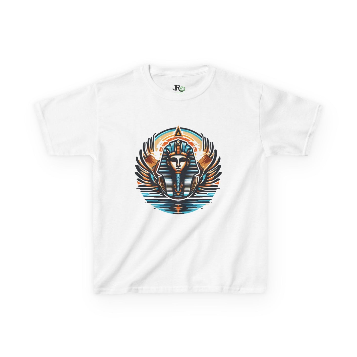 Pharaohs & Wings Tee - Kids Heavy Cotton™ Tee, Fun Egyptian Style Tee, Unique Kids Shirt, Birthday Gift, Adventure Tee