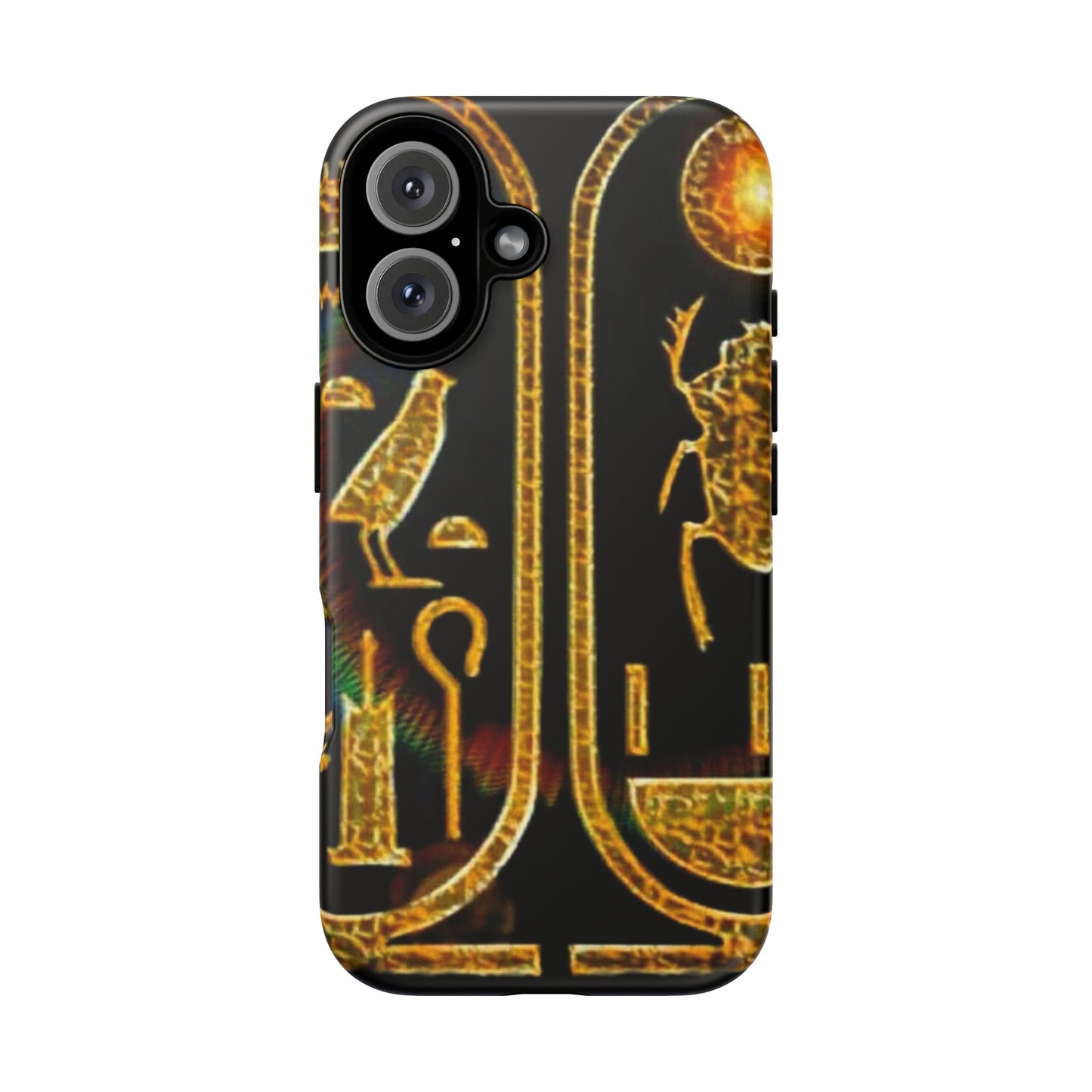 Golden Egyptian Hieroglyphs Phone Case, Tough Cases, Customizable Phone Cover, Unique Gift, Pharaoh Design, Phone Accessories
