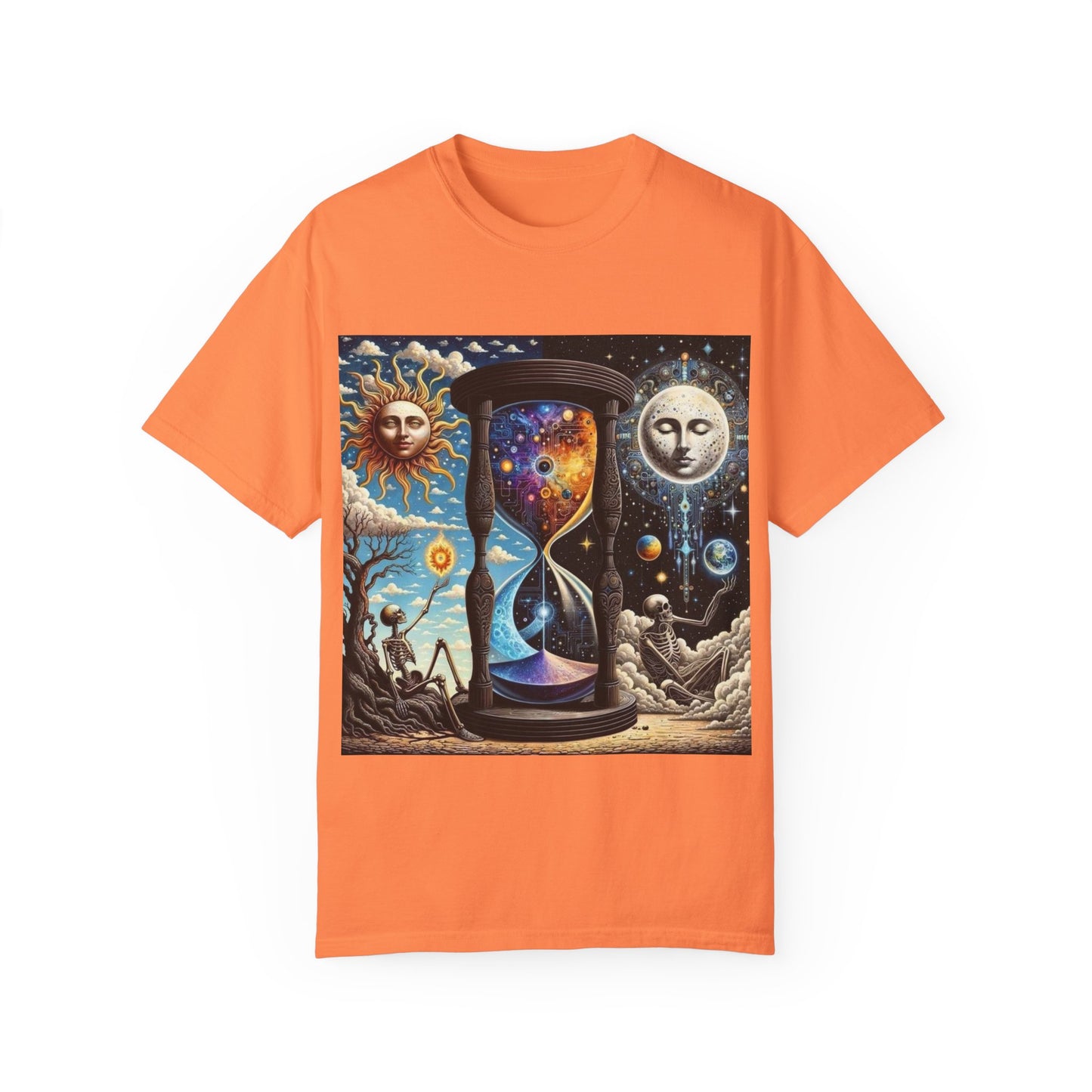 Cosmic Hourglass T-shirt, Vintage Graphic Tee, Perfect Gift for Astronomy Lovers, Unisex Casual Wear, Spiritual Vibe, Universal Design