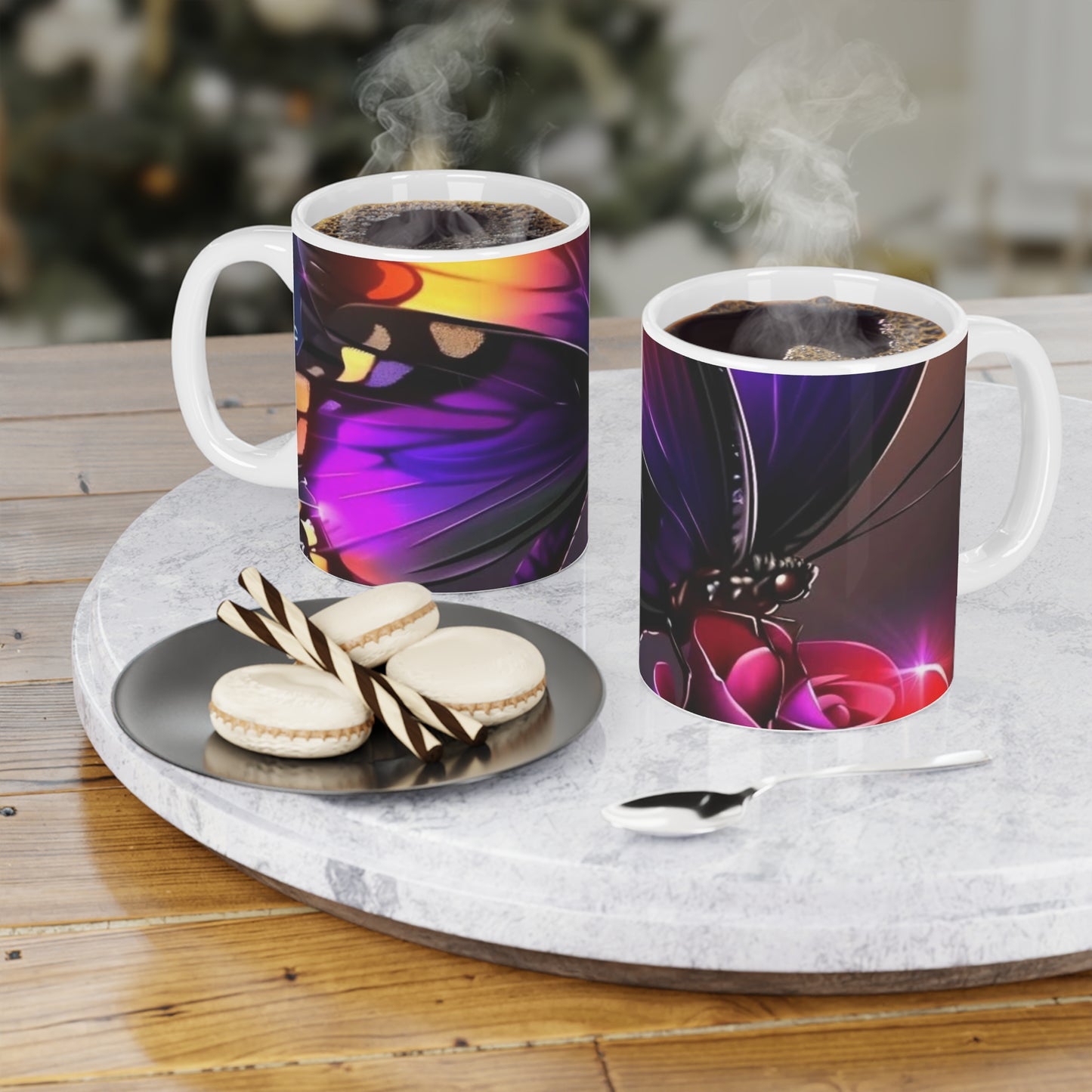 Butterfly Mug - Unique Floral Design, Perfect Gift for Nature Lovers