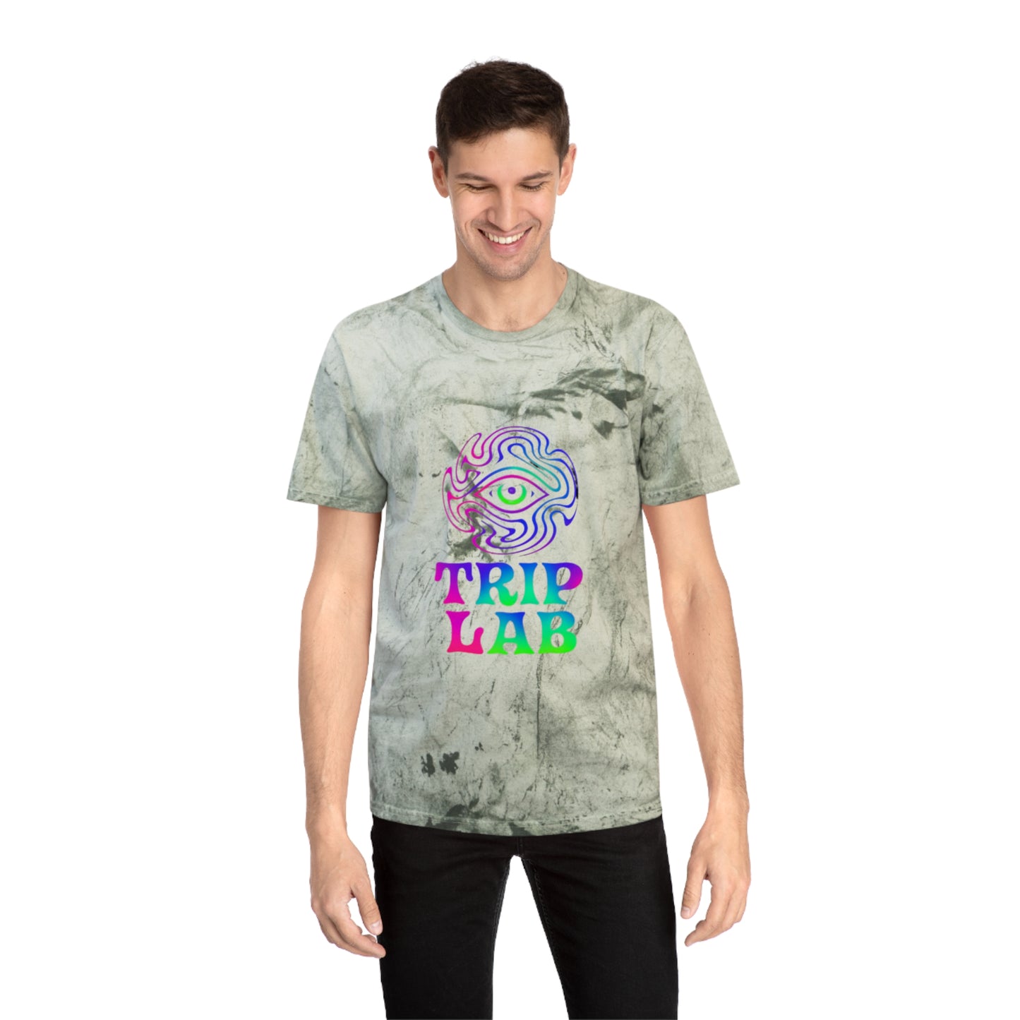 Colorful Psychedelic T-Shirt👍 with Trip Lab Design, Unisex Tee, Festival Attire, Statement Shirt, Casual Wear, Gift for Friends