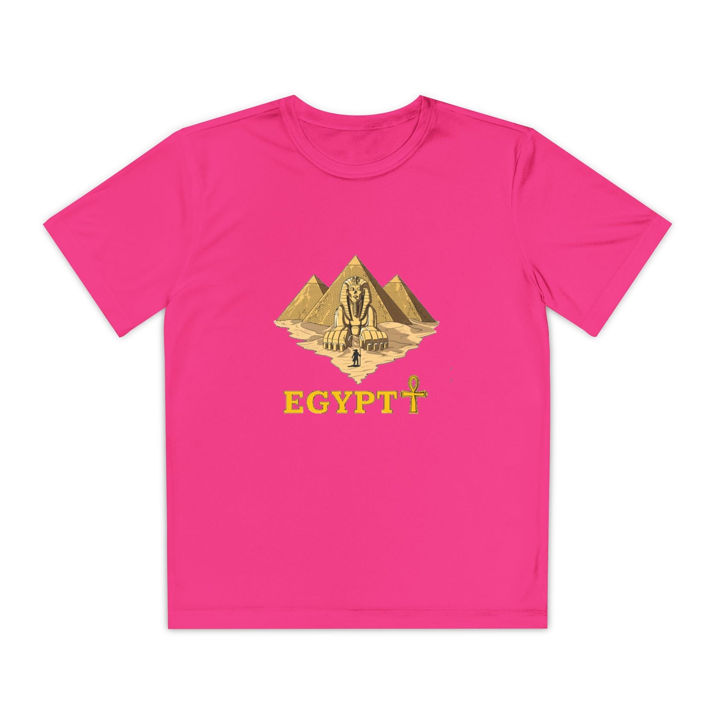 Egyptian Pyramid Youth Tee, Cool Shirt for Kids, Vintage Style Cotton Top, Gift for Birthdays, Travel Enthusiasts, Summer Wear