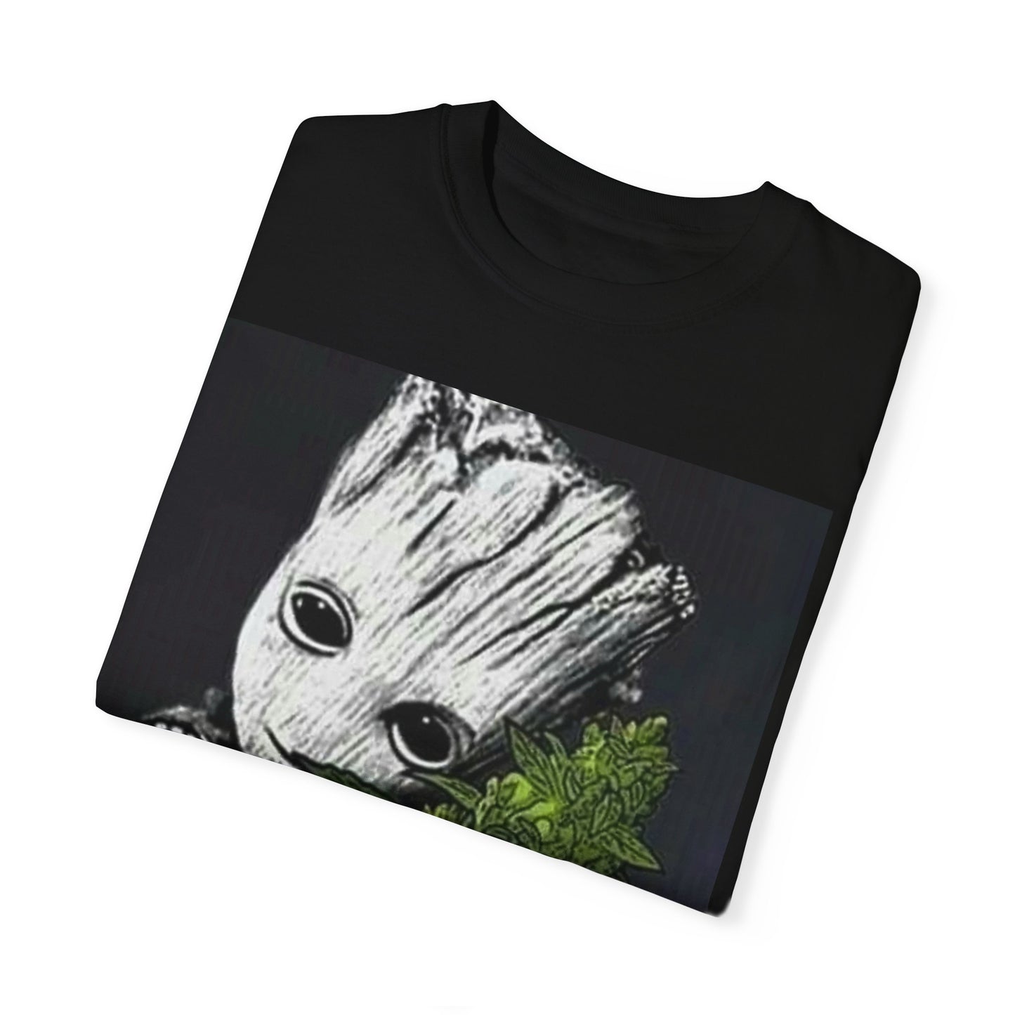 Garment-Dyed T-Shirt - Cute Groot with Plants Graphic