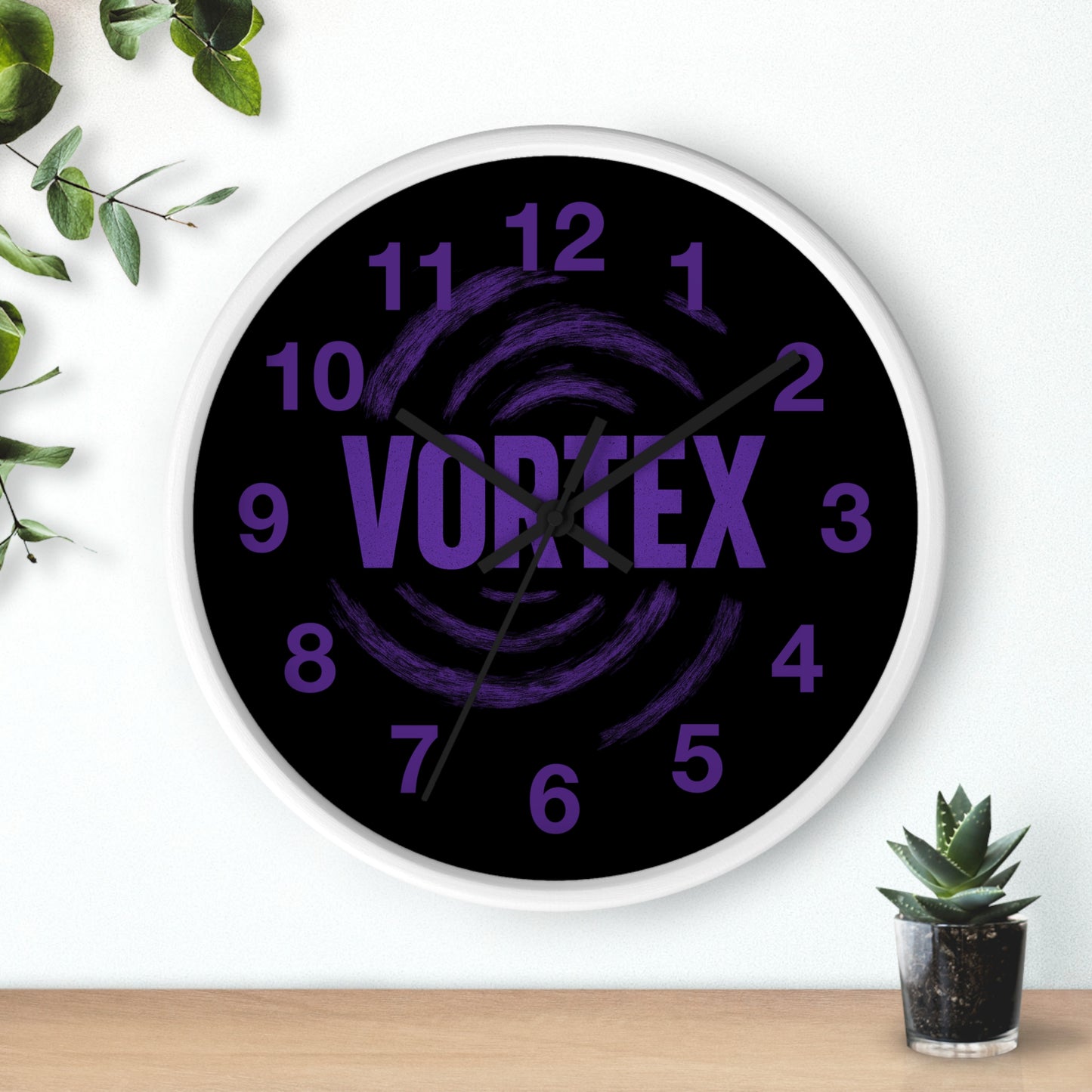 Vortex Wall Clock – Modern Home Decor, Unique Gift for Students, Office, Bedroom, Halloween Decor, Abstract Art
