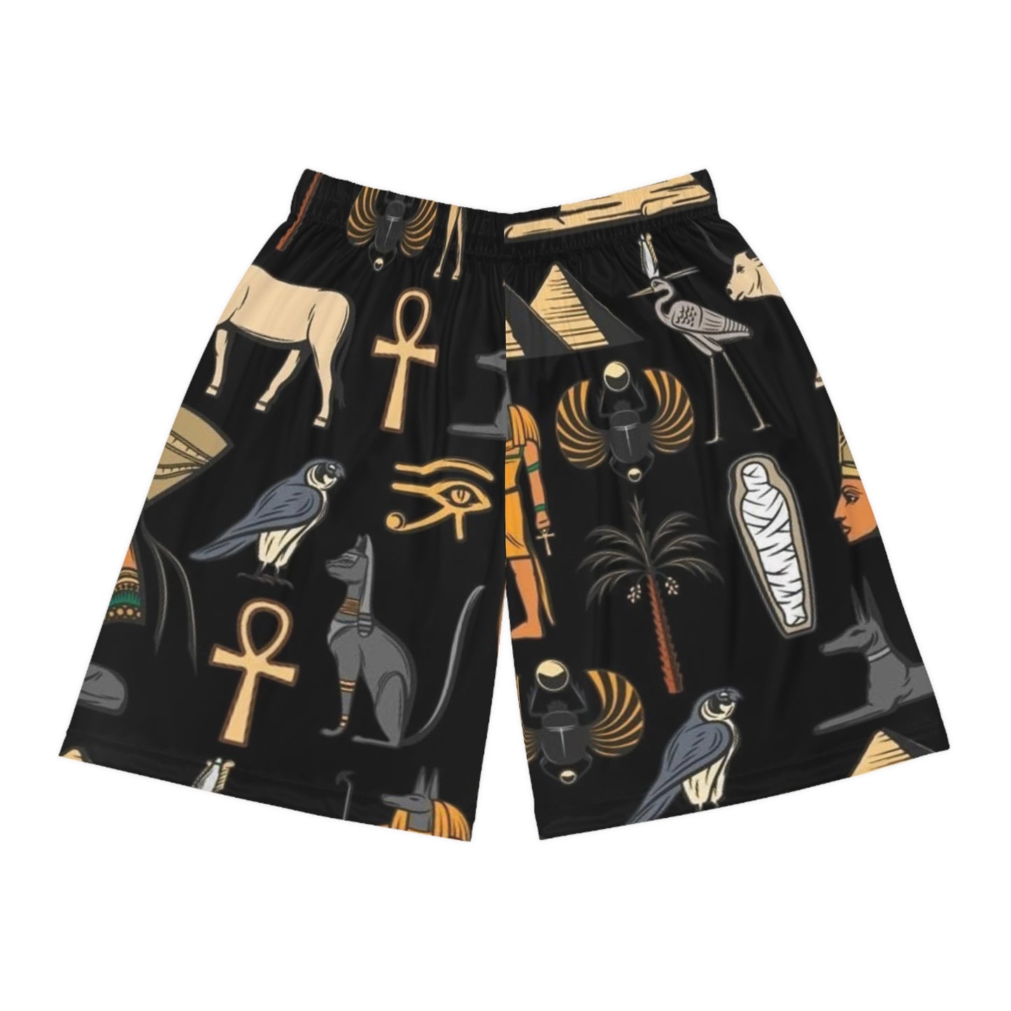 Egyptian Hieroglyphs Basketball Shorts - Stylish Athletic Wear for Culture Enthusiasts