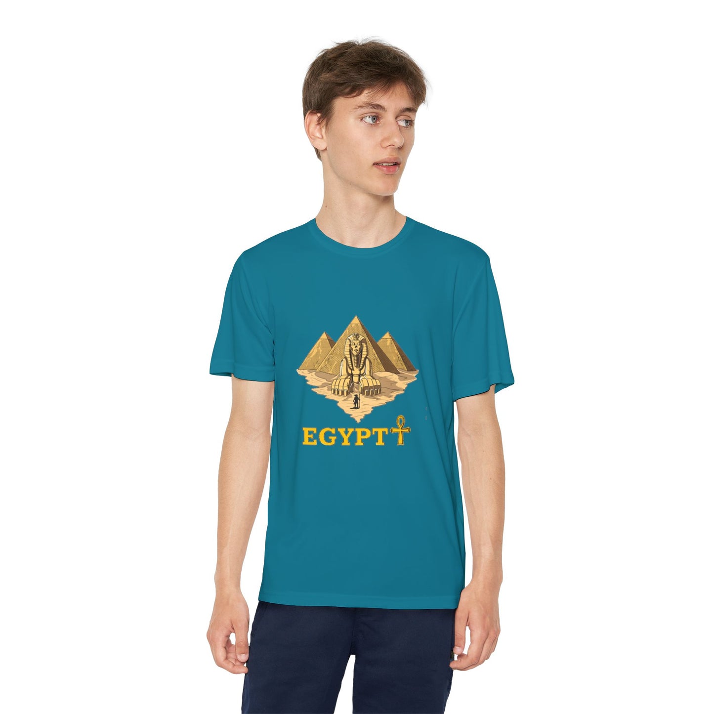 Egyptian Pyramid Youth Tee, Cool Shirt for Kids, Vintage Style Cotton Top, Gift for Birthdays, Travel Enthusiasts, Summer Wear