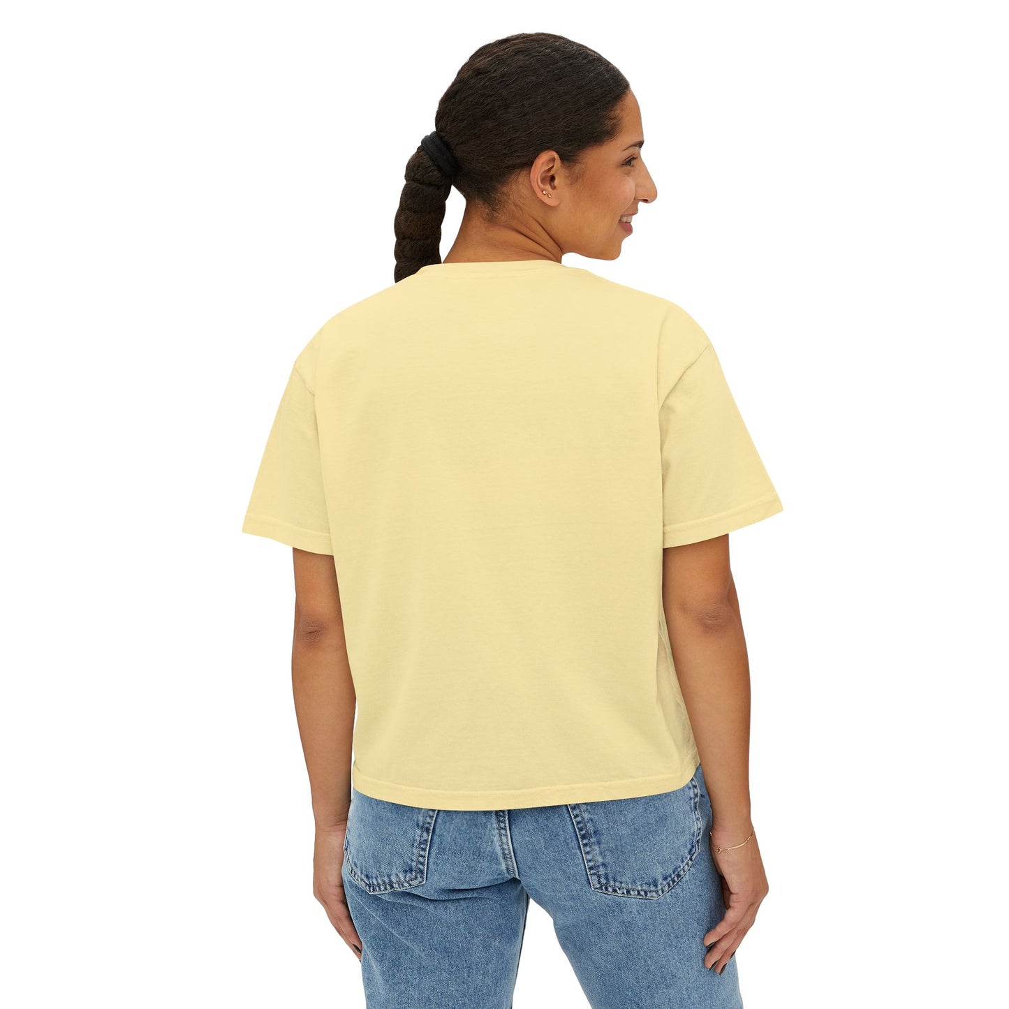 Cosmic Graphic Women's Boxy Tee - Boho Vibes, Perfect for Festivals, Casual Wear, Gifts, and Spiritual Celebrations