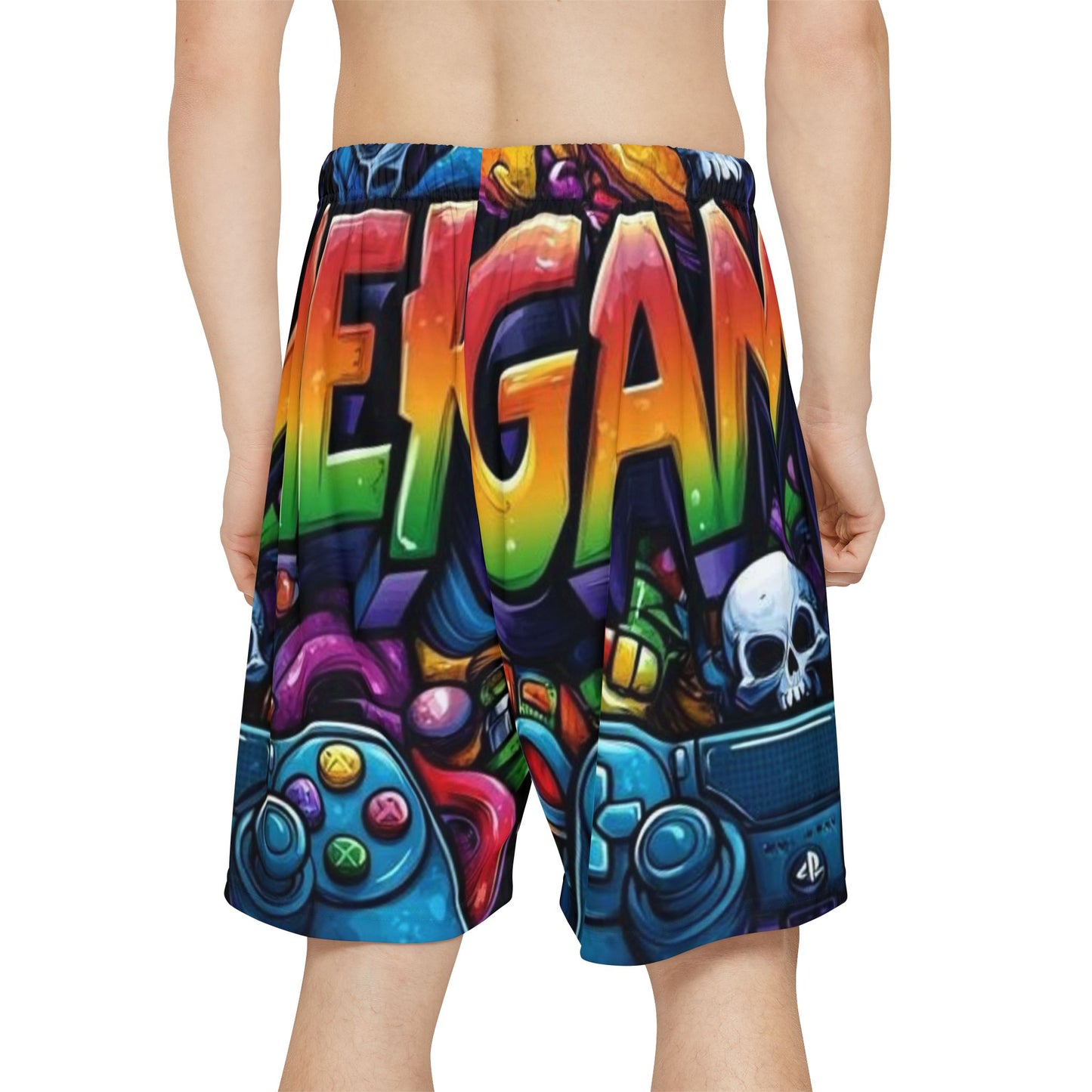 Vibrant Gamer Men's Sports Shorts, Perfect for Gaming Sessions, Summer Wear, Casual Outings, Gift for Gamers, Fun Activewear