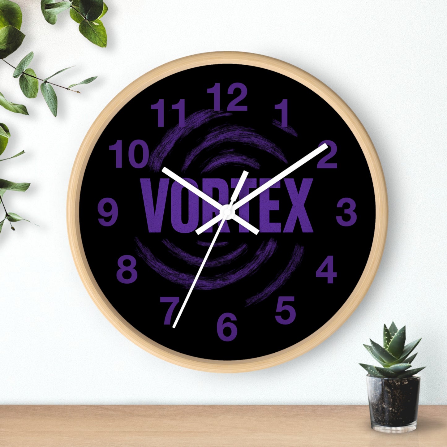 Vortex Wall Clock – Modern Home Decor, Unique Gift for Students, Office, Bedroom, Halloween Decor, Abstract Art