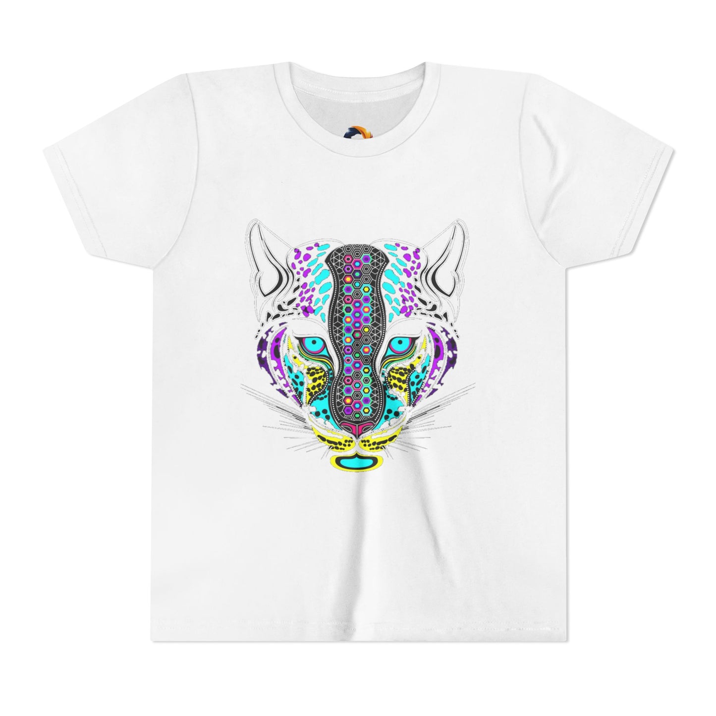 Colorful Tiger Youth Tee, Trendy Kids Shirt, Animal Lover Gift, Fun Birthday Apparel, Unique Graphic Tee
