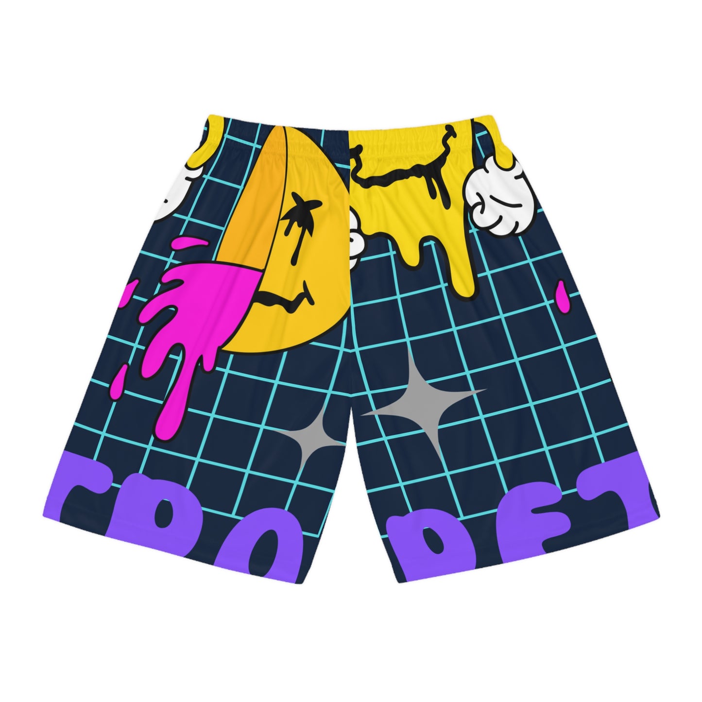 Vibrant Graphic Basketball Shorts - Retro Style Sportswear