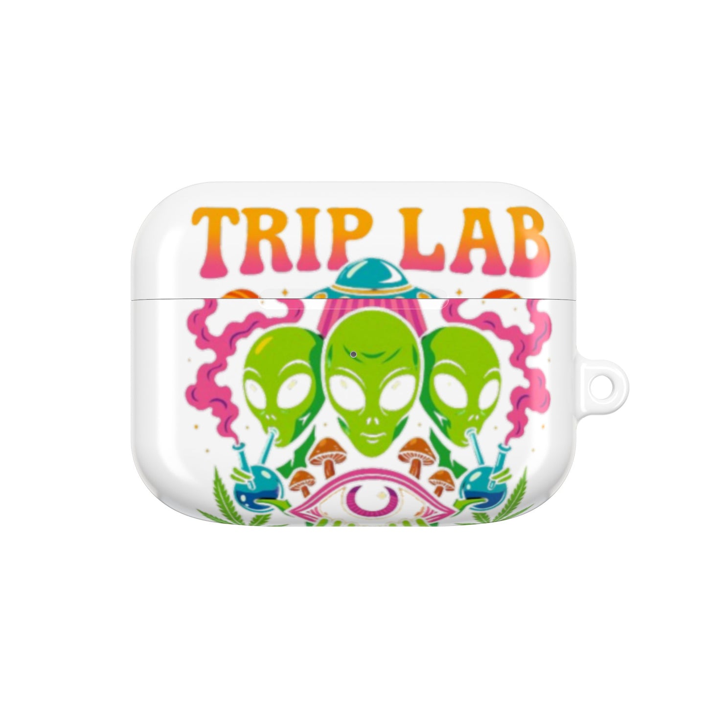Trendy Alien AirPod Case, Cool Tech Accessory, Gift for Music Lovers, Unique Phone Accessories, Fun Aesthetic Decor, Trip Lab Design