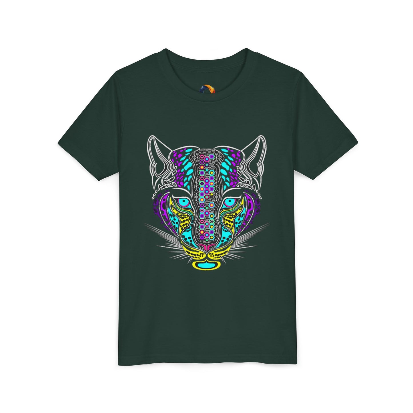 Colorful Tiger Youth Tee, Trendy Kids Shirt, Animal Lover Gift, Fun Birthday Apparel, Unique Graphic Tee